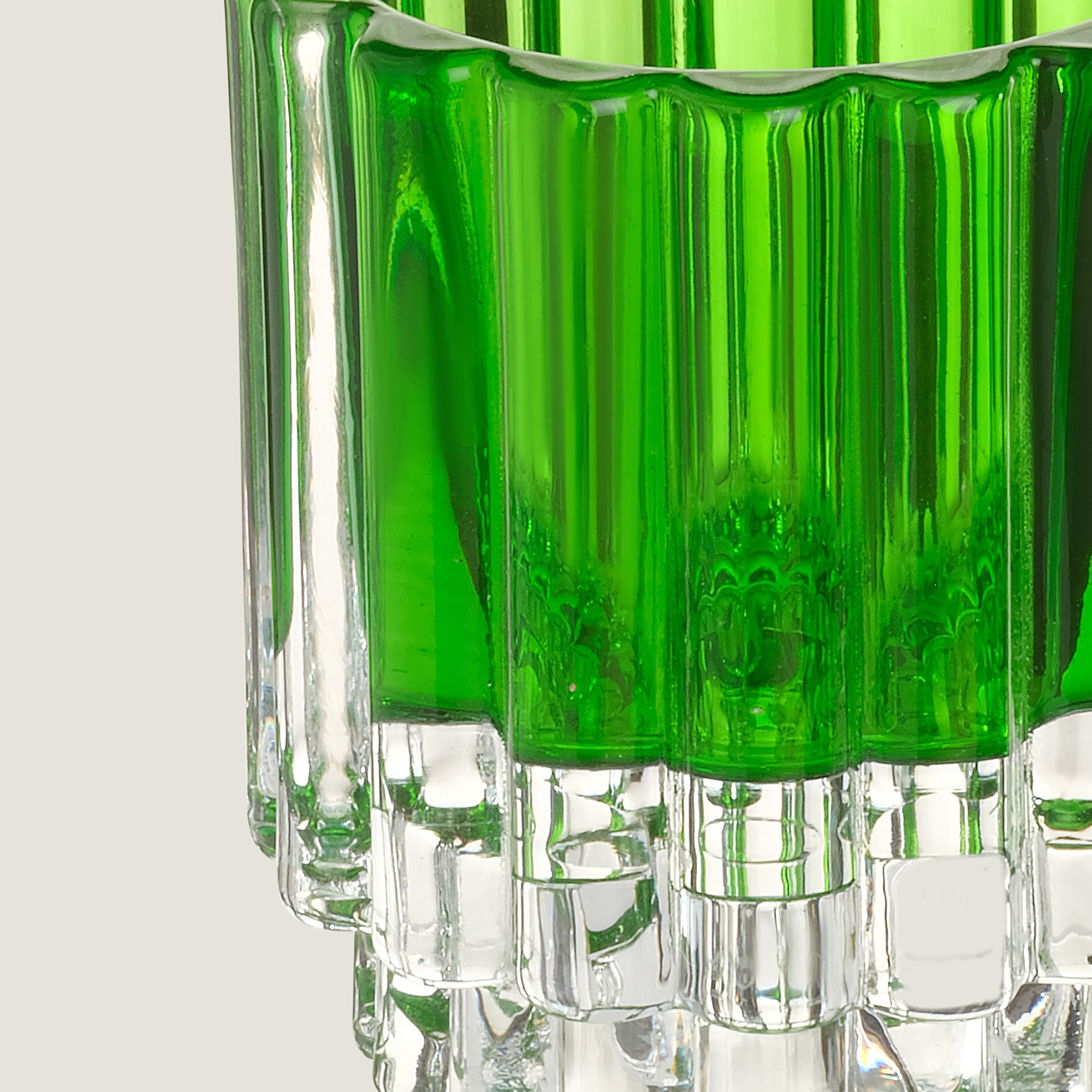 Nanjıng Cam Şamdan 7x7x8 Cm Yeşil