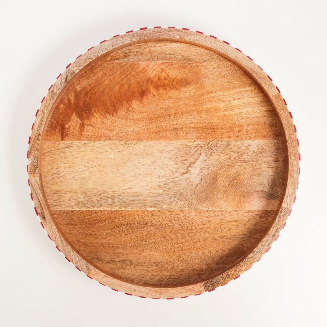 Nohar Mango Ağacı - Reçine Tepsi 38x38x5 Cm Kırmızı