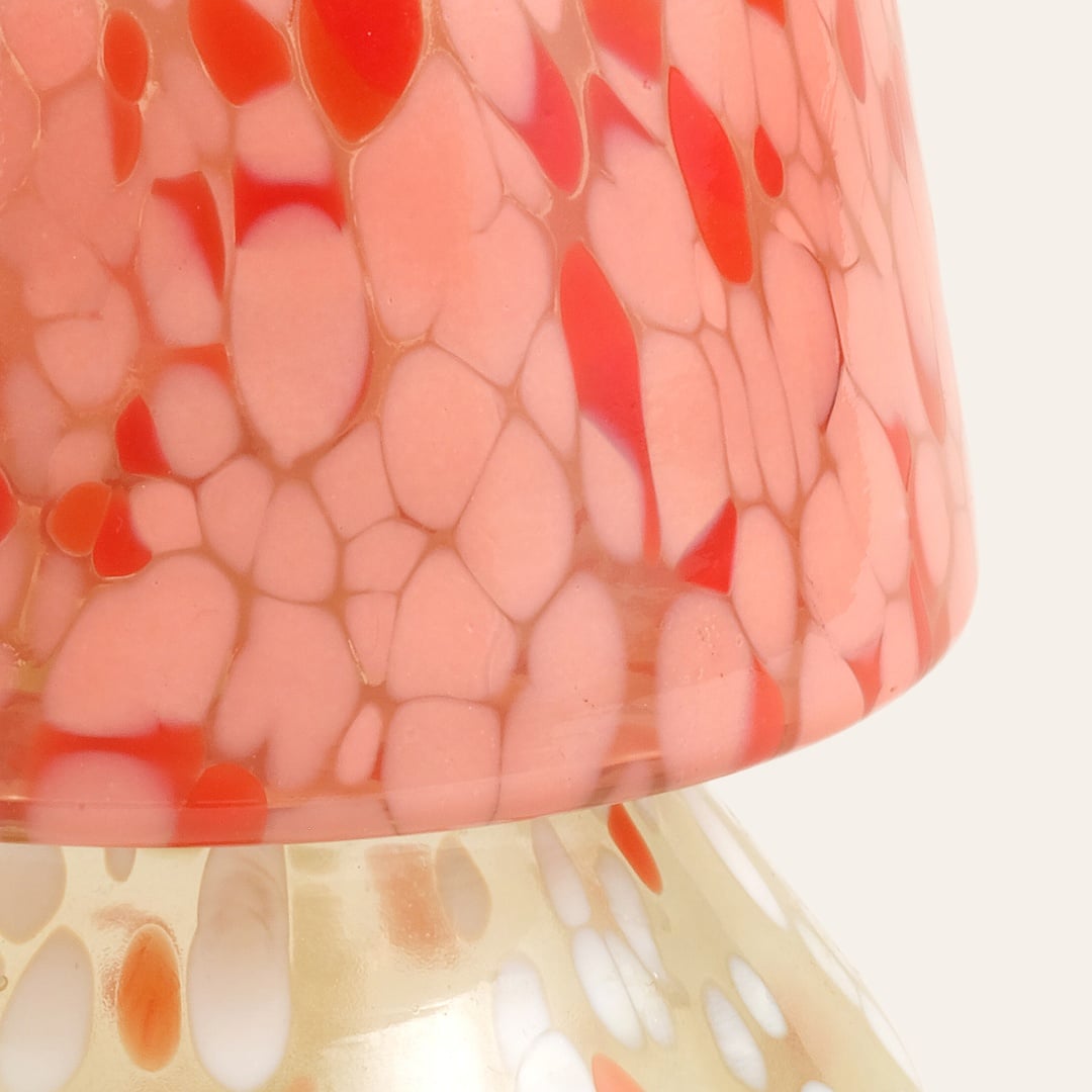 Aravalı Cam Mumluk 14x14x18 Cm Turuncu - Beyaz