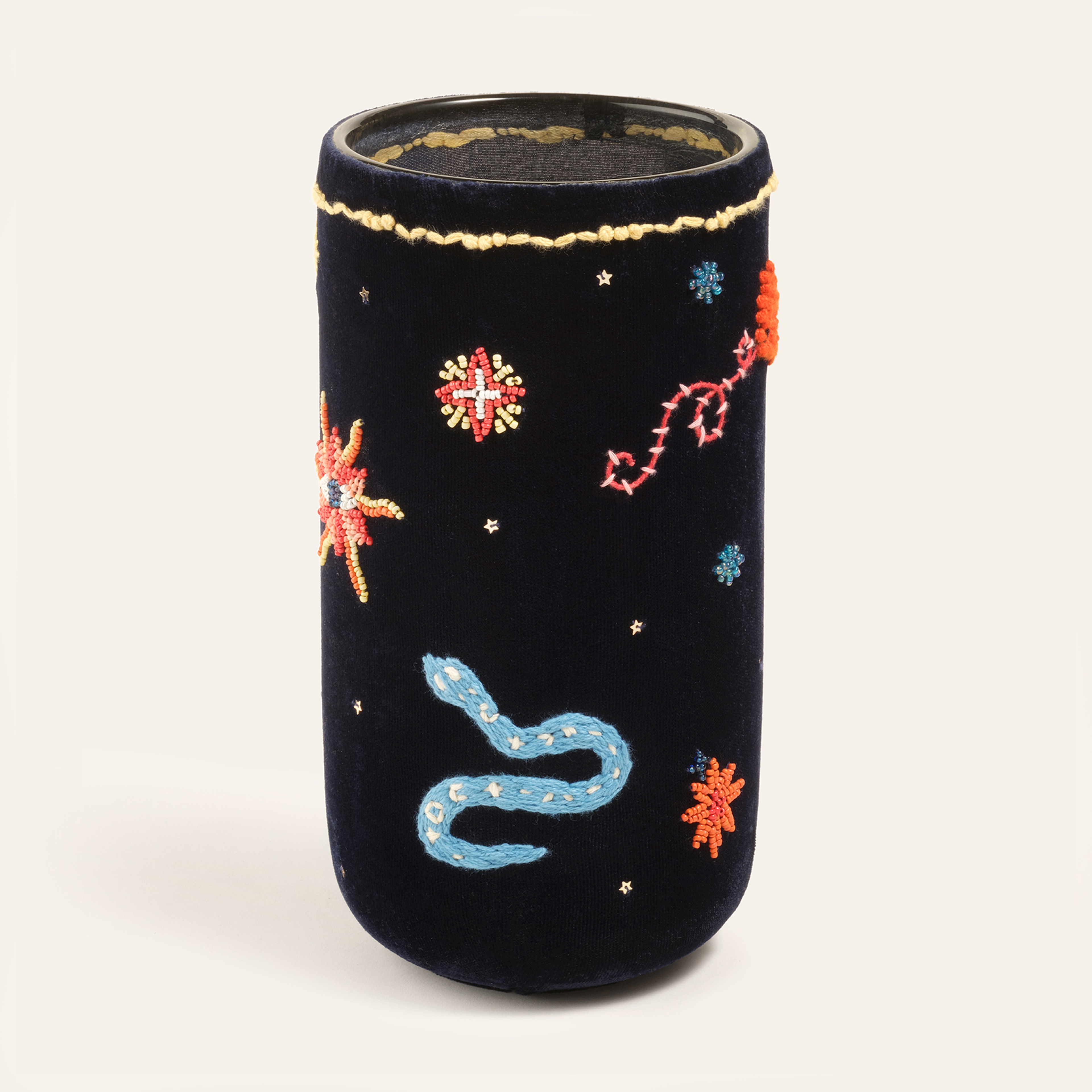 Aravalı El İşi Vazo 13x13x25 Cm Lacivert