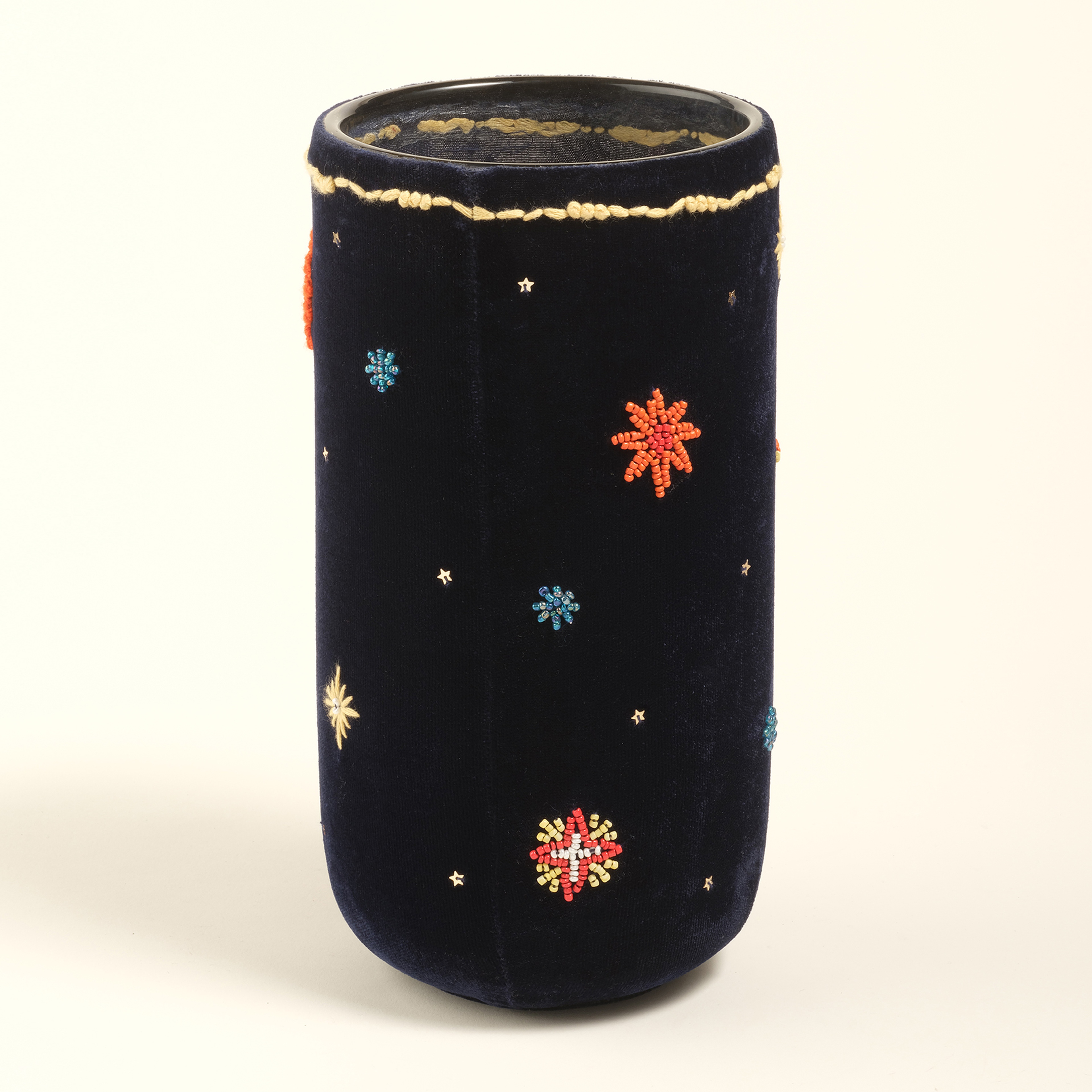 Aravalı El İşi Vazo 13x13x25 Cm Lacivert