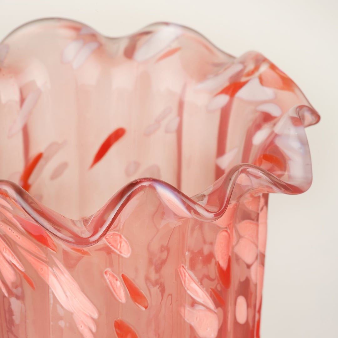 Aravalı Cam Vazo 13x13x18 Cm Turuncu