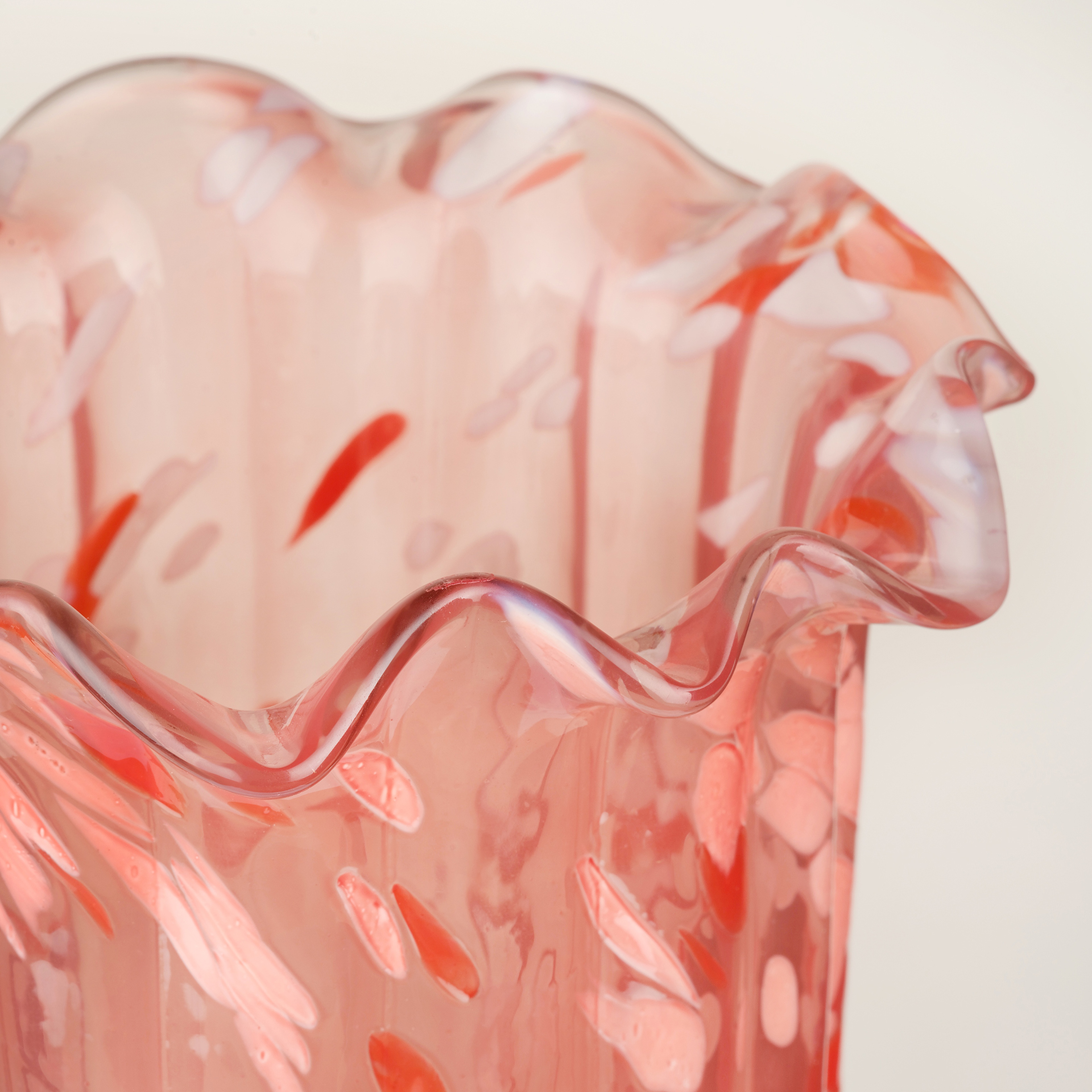 Aravalı Cam Vazo 13x13x18 Cm Turuncu