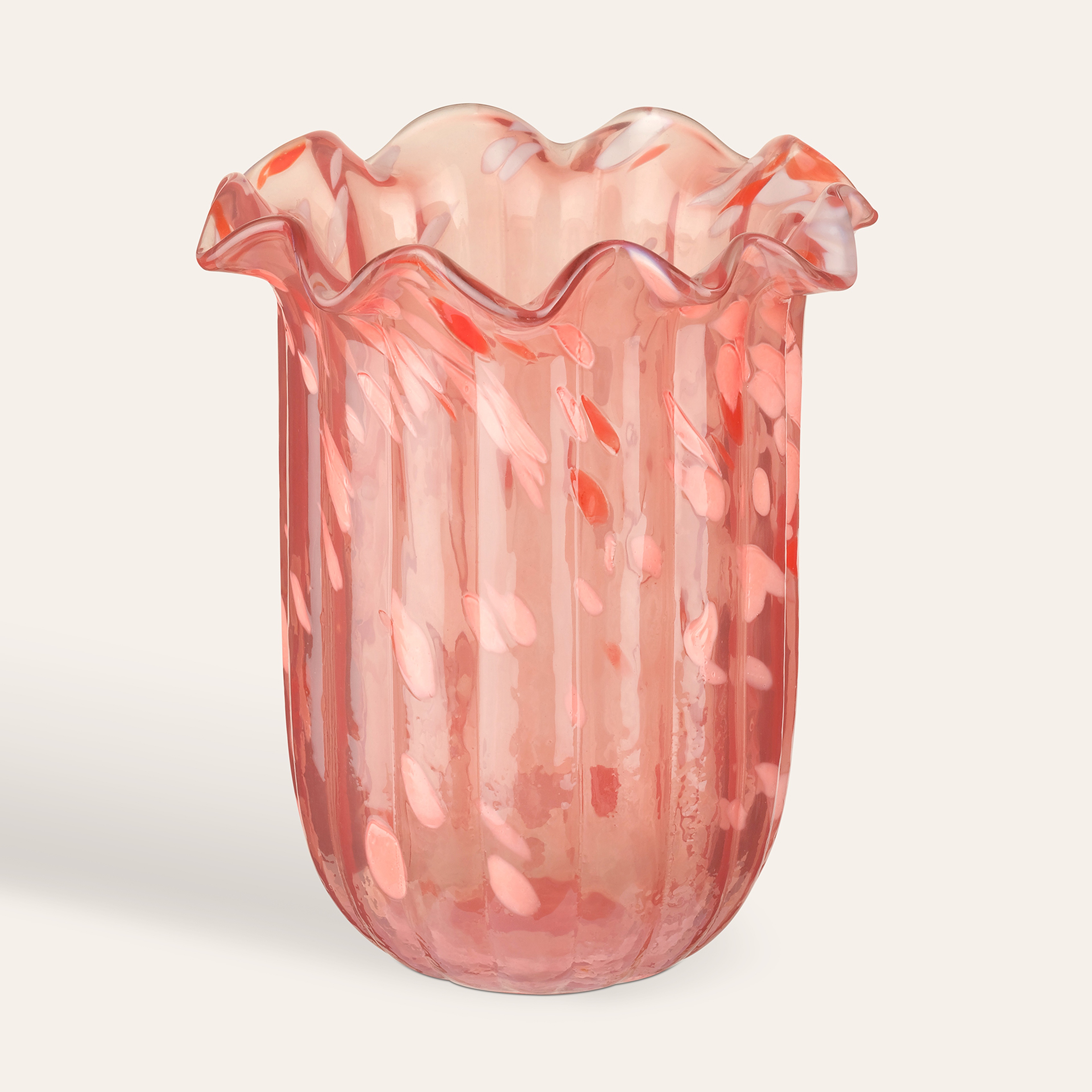 Aravalı Cam Vazo 13x13x18 Cm Turuncu