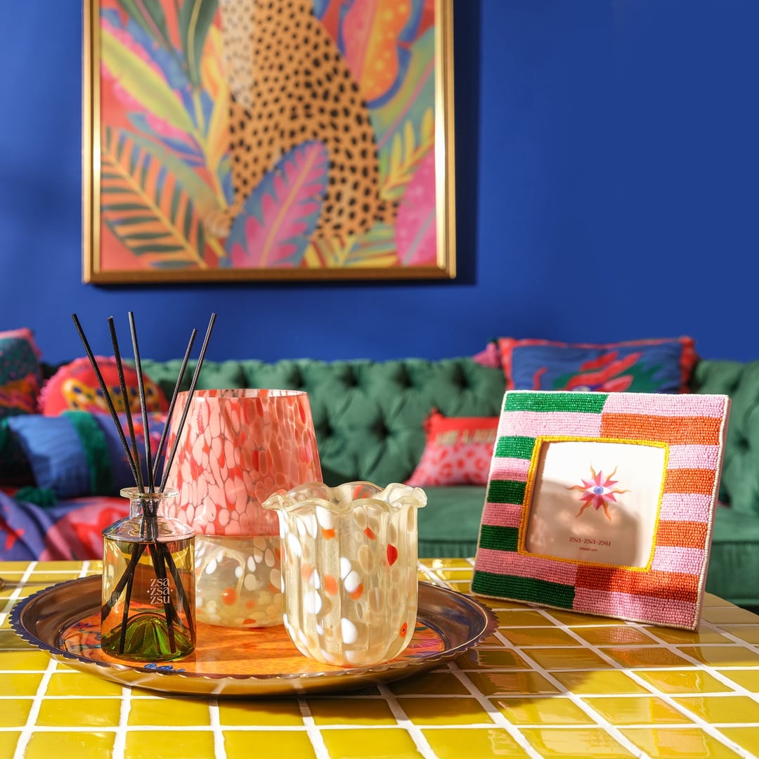 Aravalı Cam Vazo 12x12x11 Cm Turuncu - Beyaz