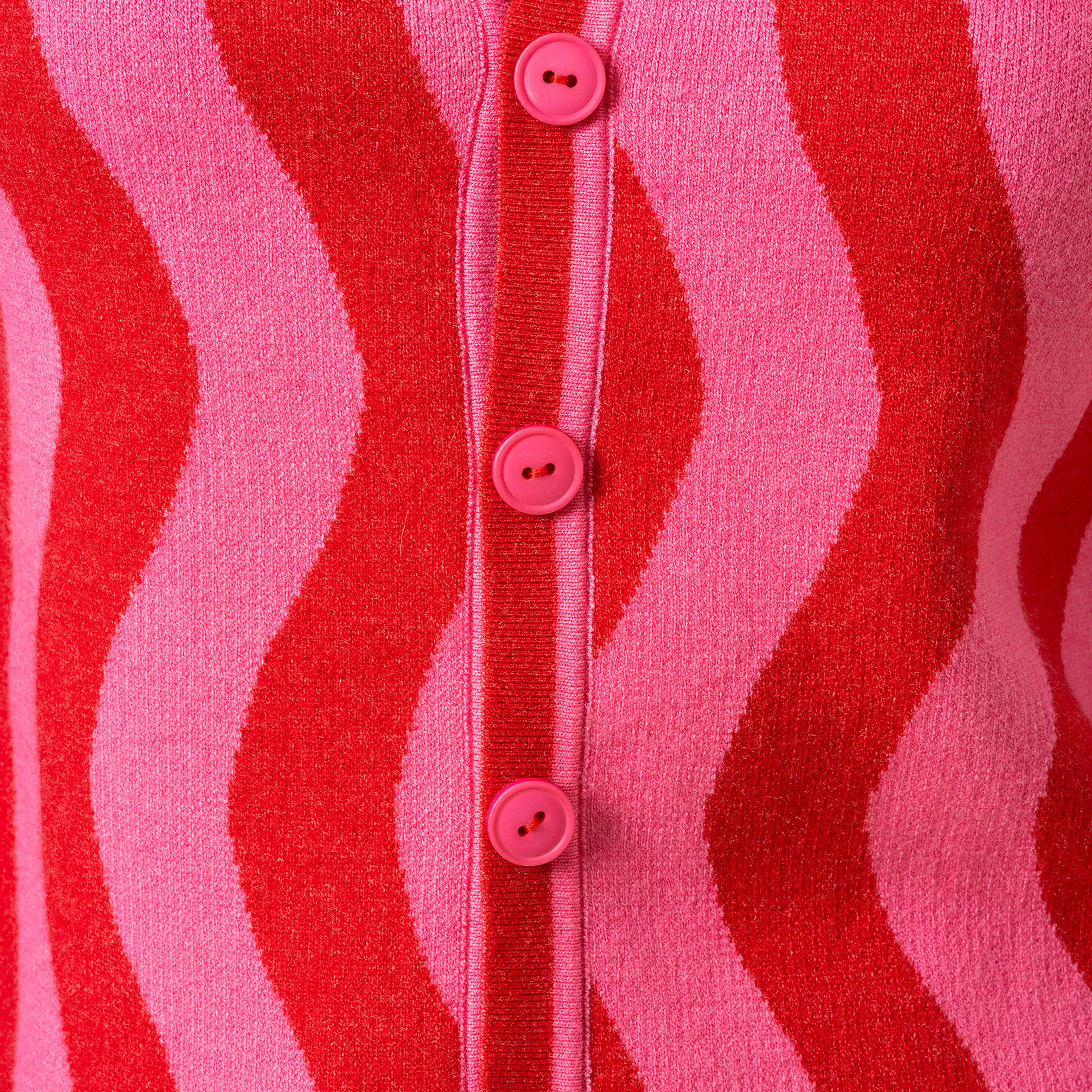Tarabya Pembe - Kırmızı Viskon Polyester Hırka