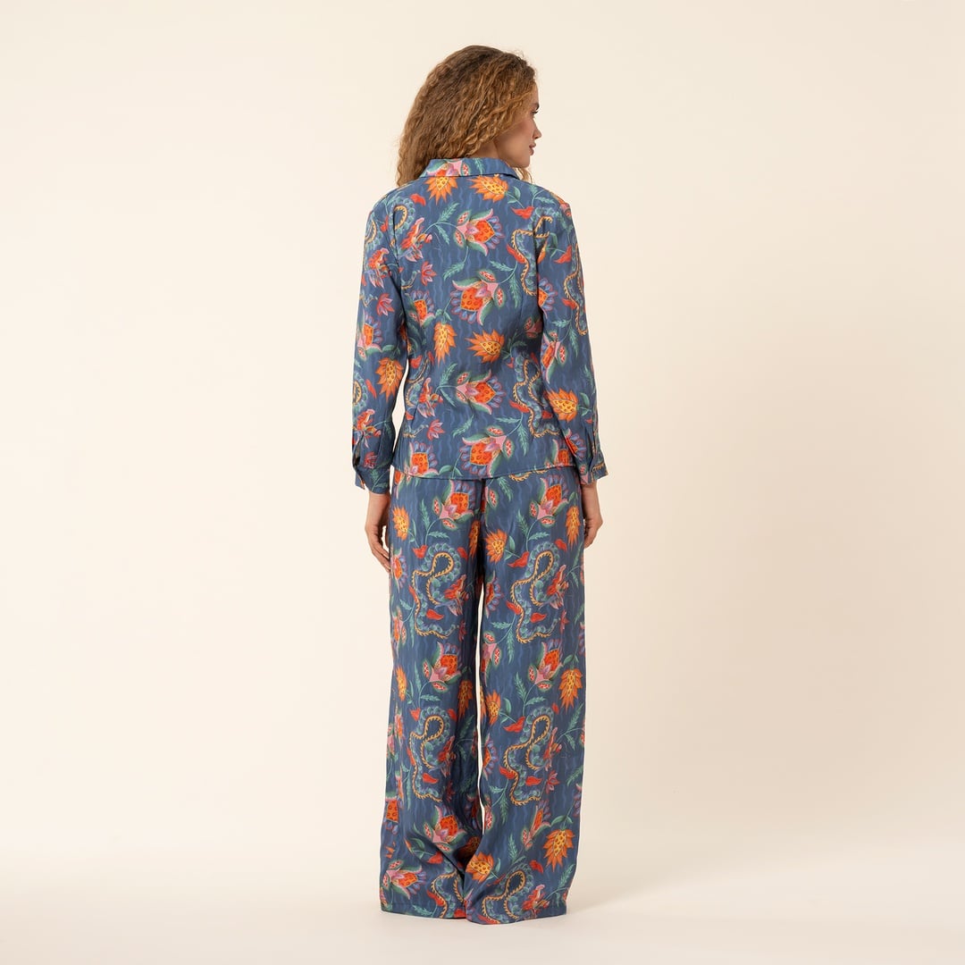 Tavas Dijital Baskılı Pantolon - Lacivert