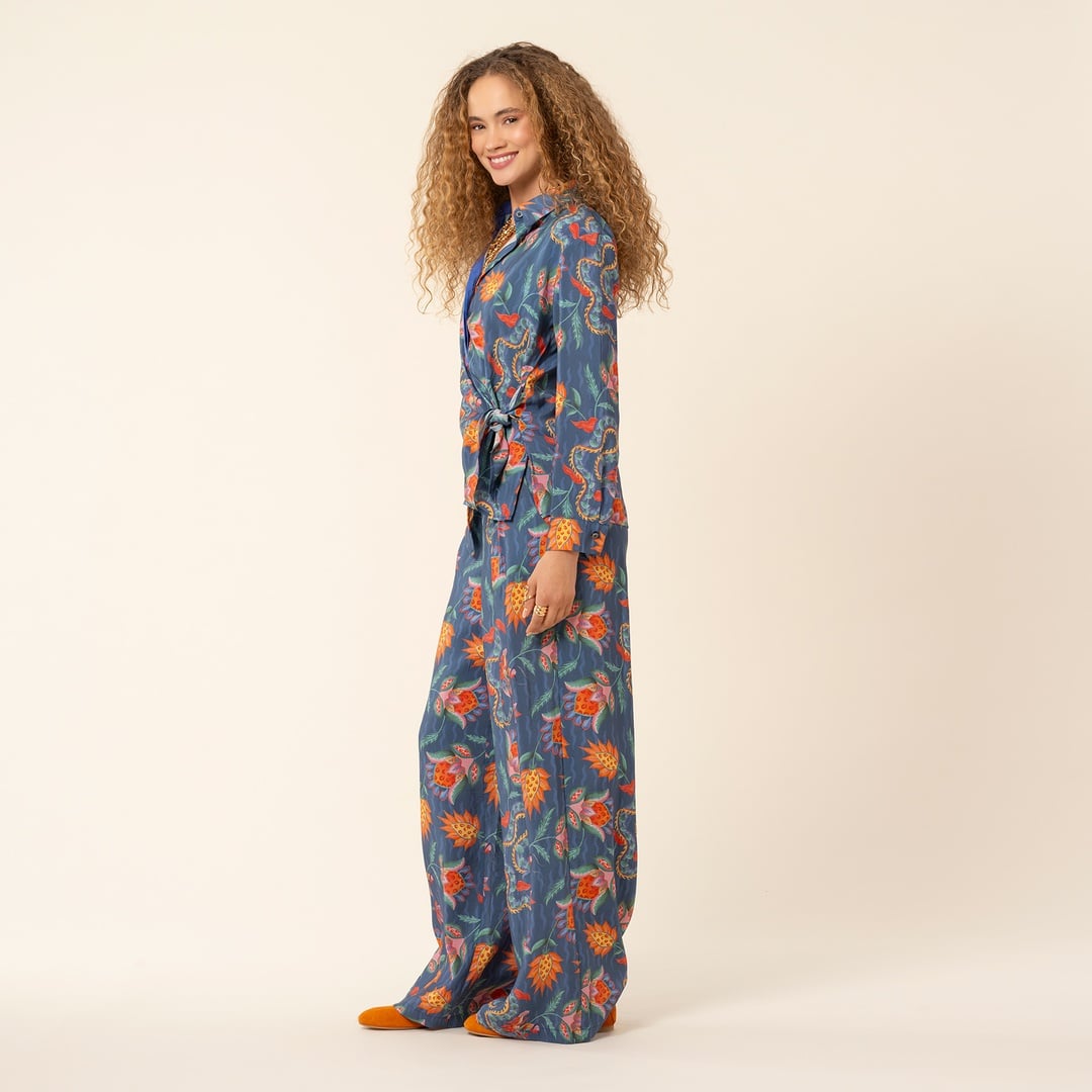 Tavas Dijital Baskılı Pantolon - Lacivert