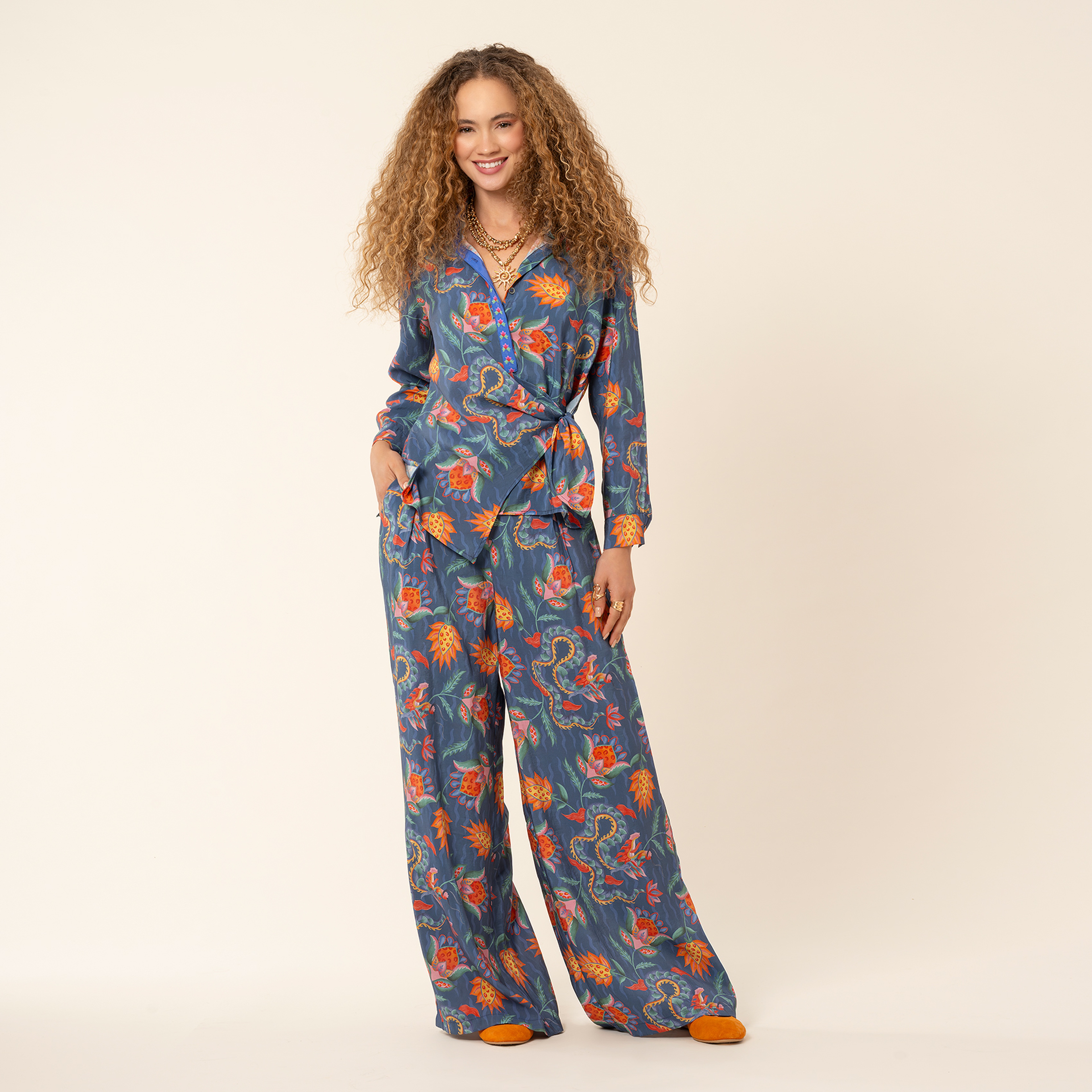 Tavas Dijital Baskılı Gömlek - Lacivert