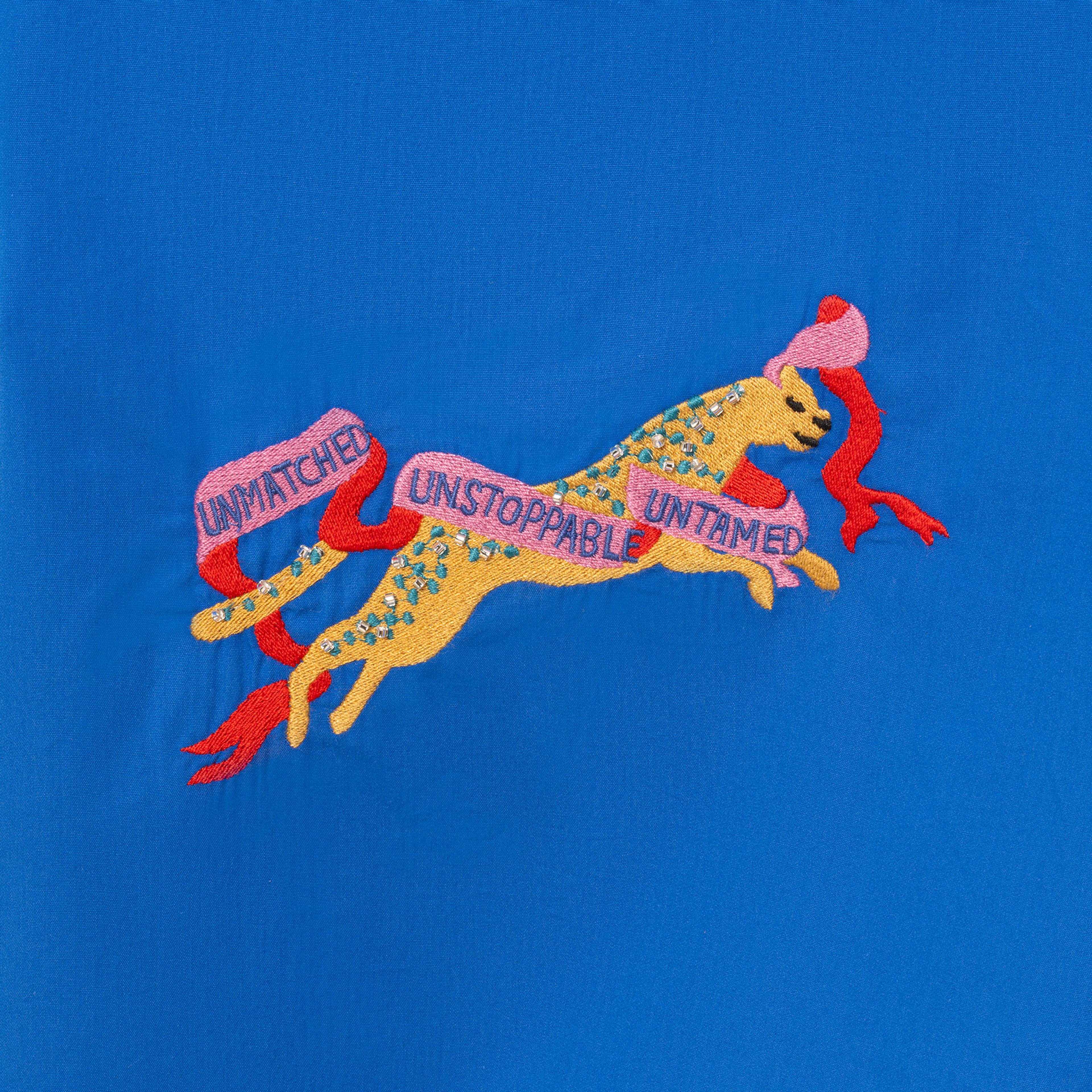 Protı Nakışlı Gömlek - Lacivert