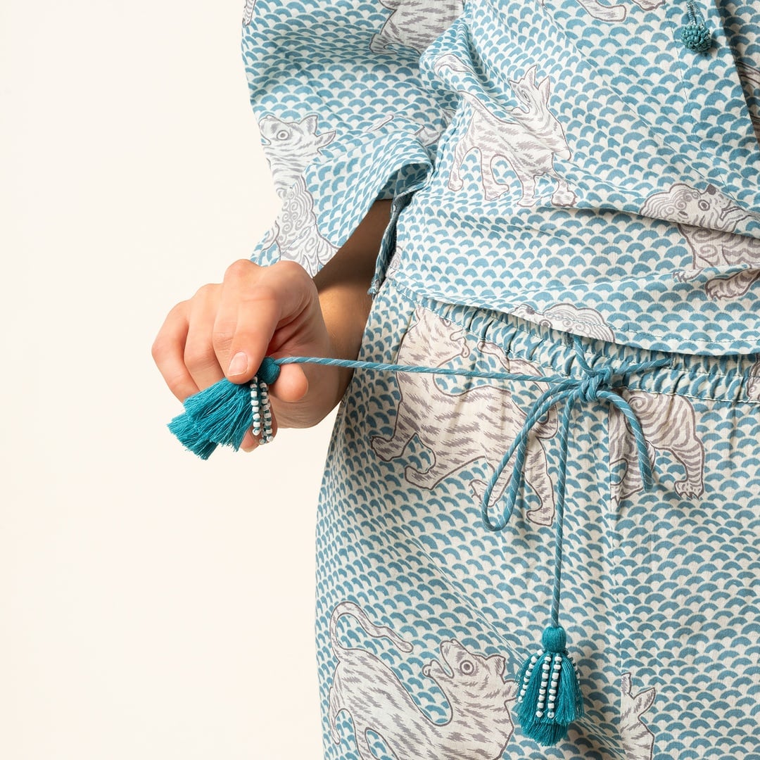 Gaya El Baskısı Pantolon - Yeşil