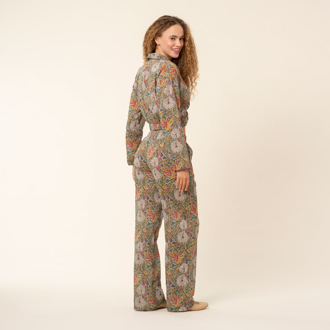 Gaya El Baskısı Pantolon - Yeşil