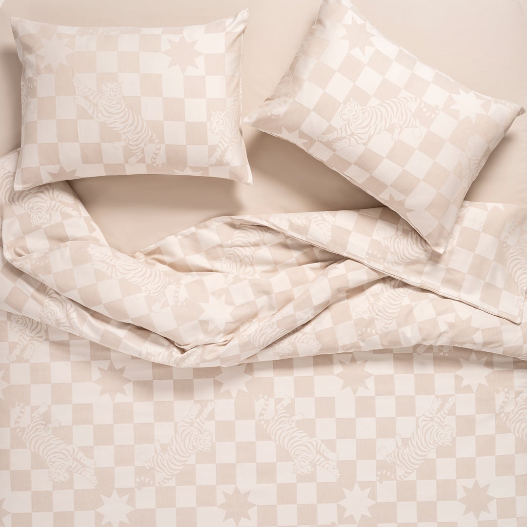 Costa Jakarlı Pamuk Nevresim Takımı 160x220 Cm Natural