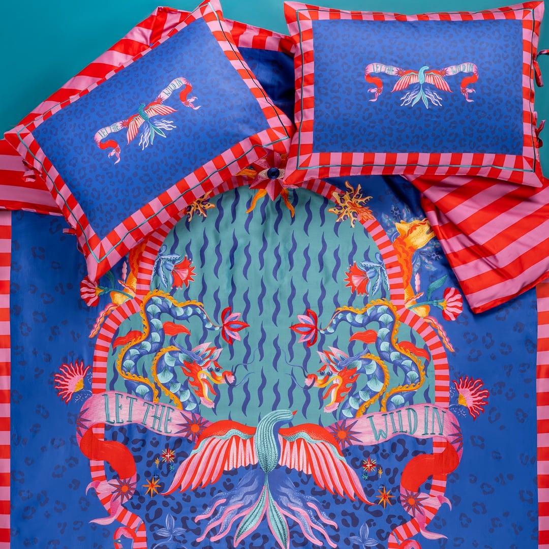 Lahor 300 Tc Pamuk Saten Nevresim Seti 200x220 Cm Mavi