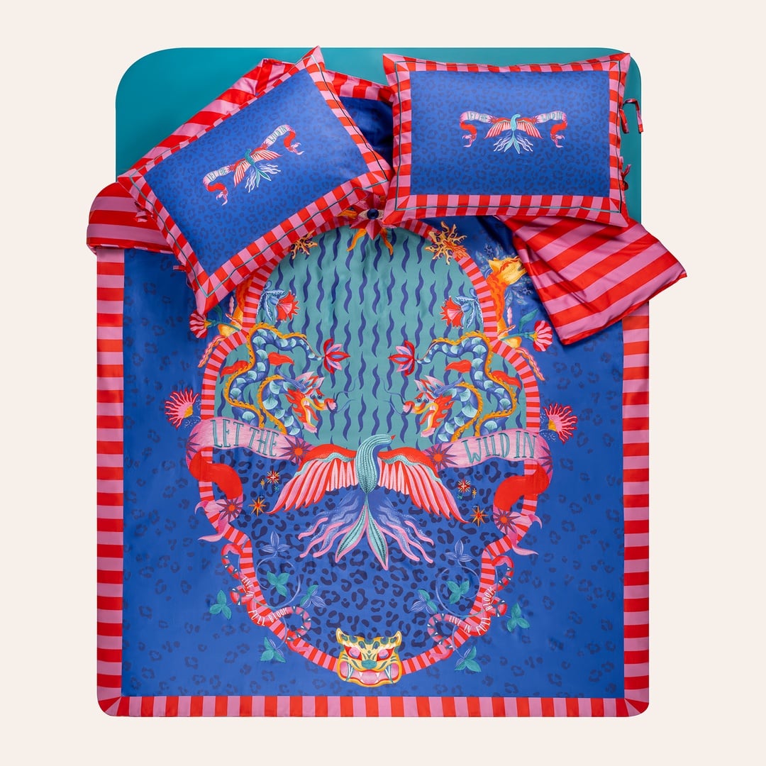 Lahor 300 Tc Pamuk Saten Nevresim Seti 200x220 Cm Mavi