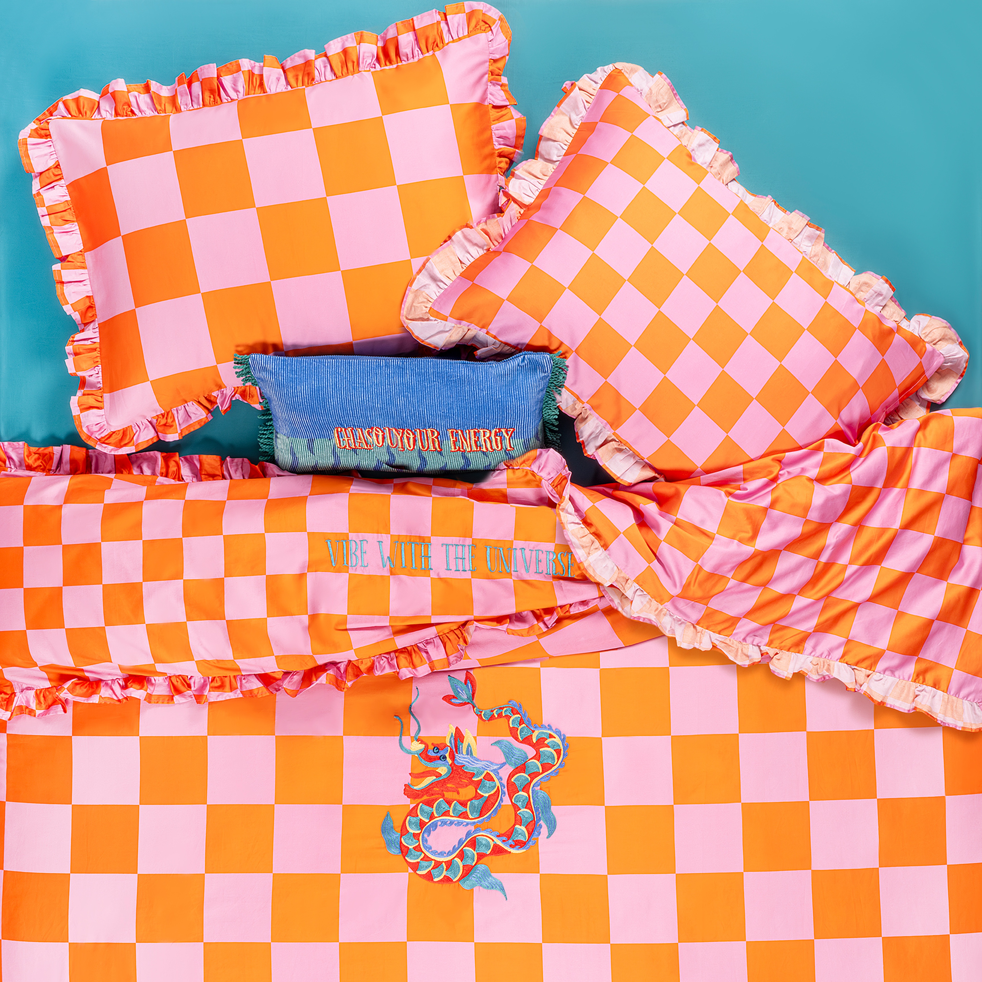 Lahor 300 Tc Pamuk Saten Nevresim Seti 260x220 Cm Pembe