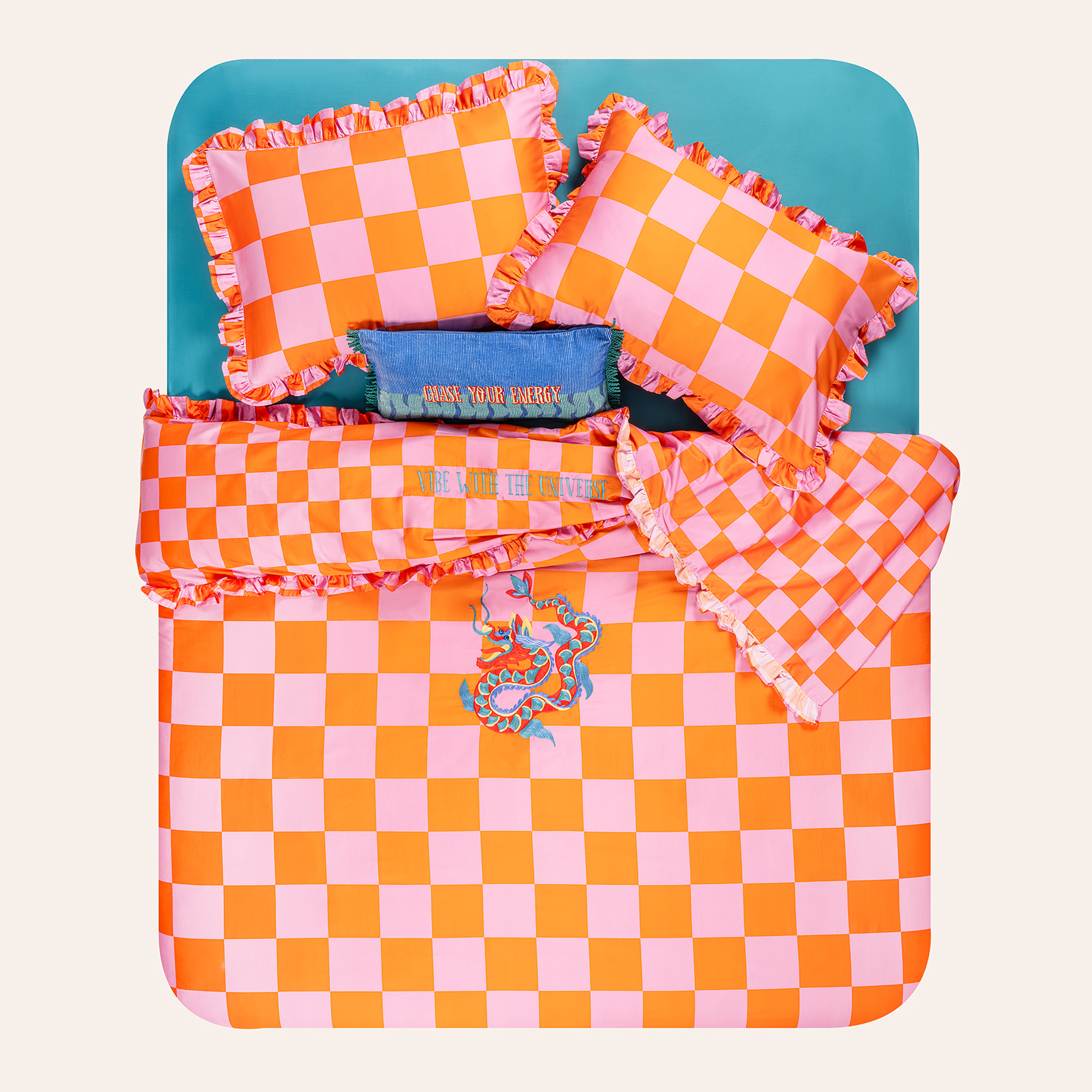 Lahor 300 Tc Pamuk Saten Nevresim Seti 260x220 Cm Pembe