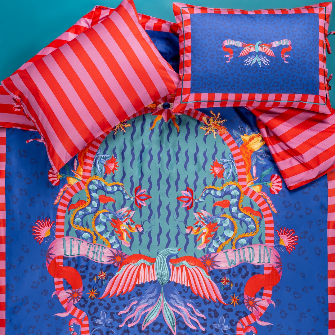 Lahor 300 Tc Pamuk Saten Nevresim Seti 240x220 Cm Mavi