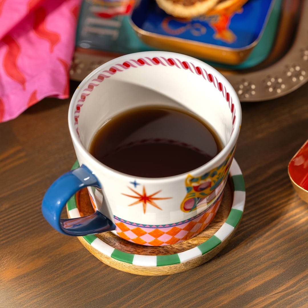 Nohar Mango Ağacı - Reçine Bardak Altlığı 11x11 Cm Renkli