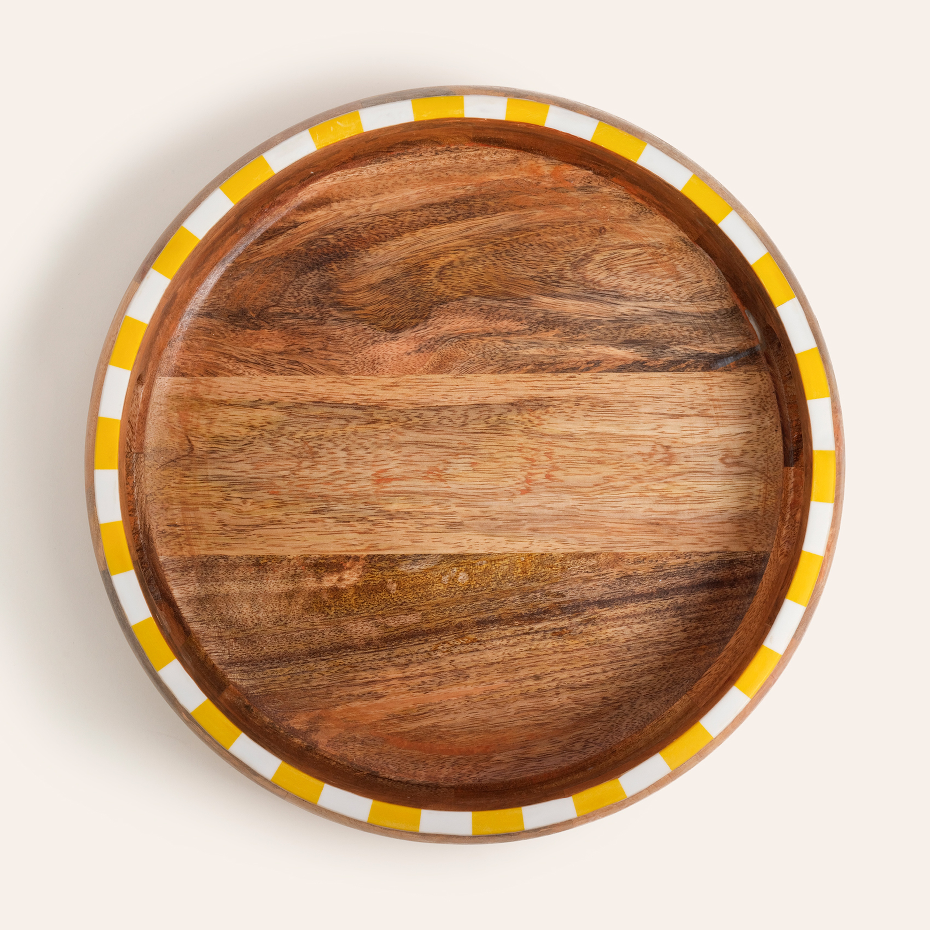 Nohar Mango Ağacı - Reçine Tepsi 35x35 Cm Sarı