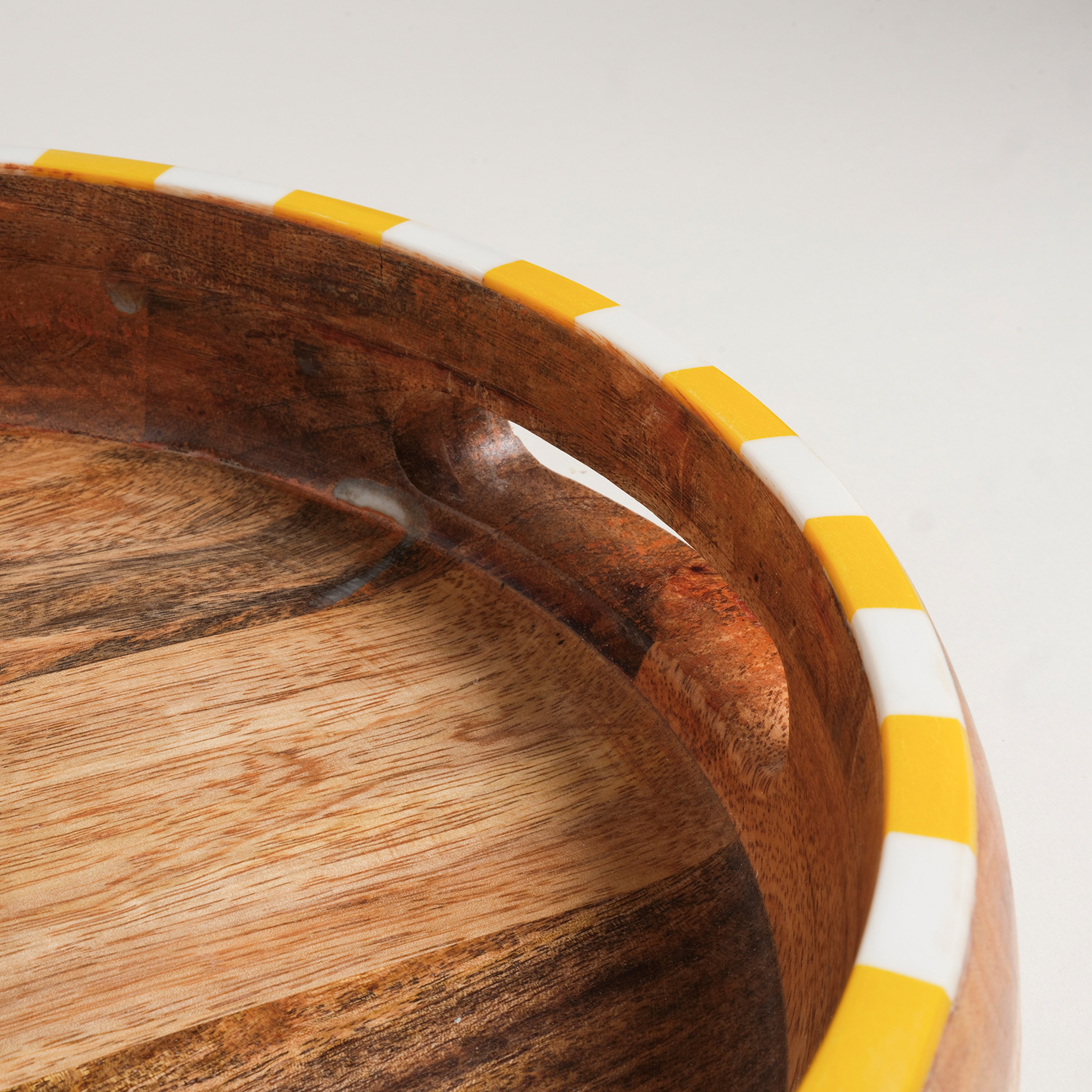 Nohar Mango Ağacı - Reçine Tepsi 35x35 Cm Sarı