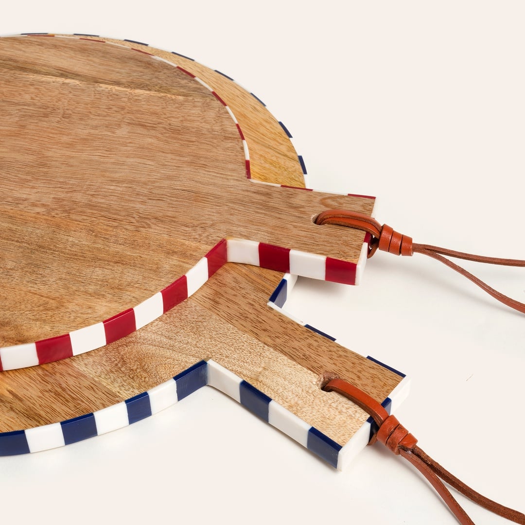 Nohar Mango Ağacı - Reçine Sunum Tahtası 32x25 Cm Kırmızı