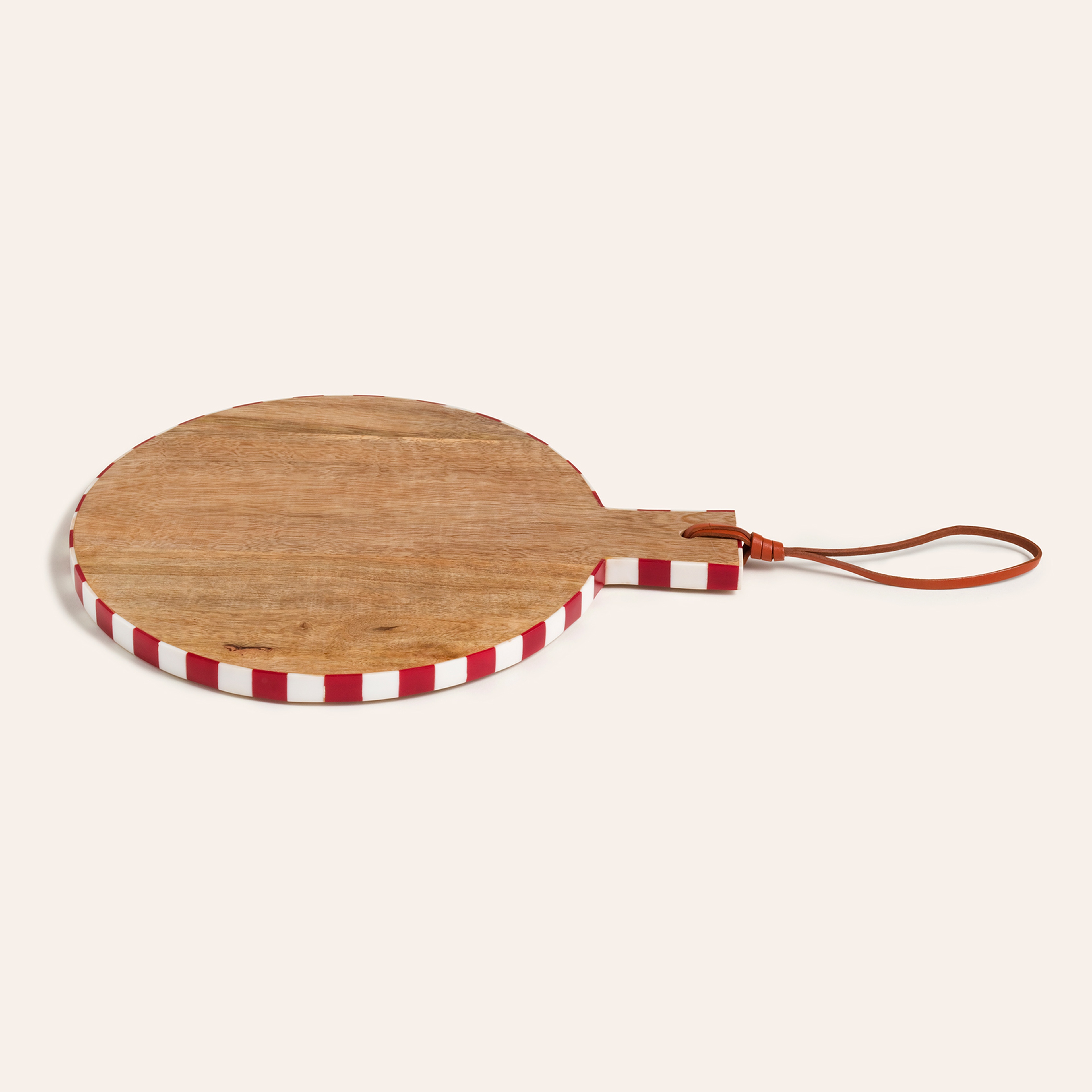 Nohar Mango Ağacı - Reçine Sunum Tahtası 32x25 Cm Kırmızı