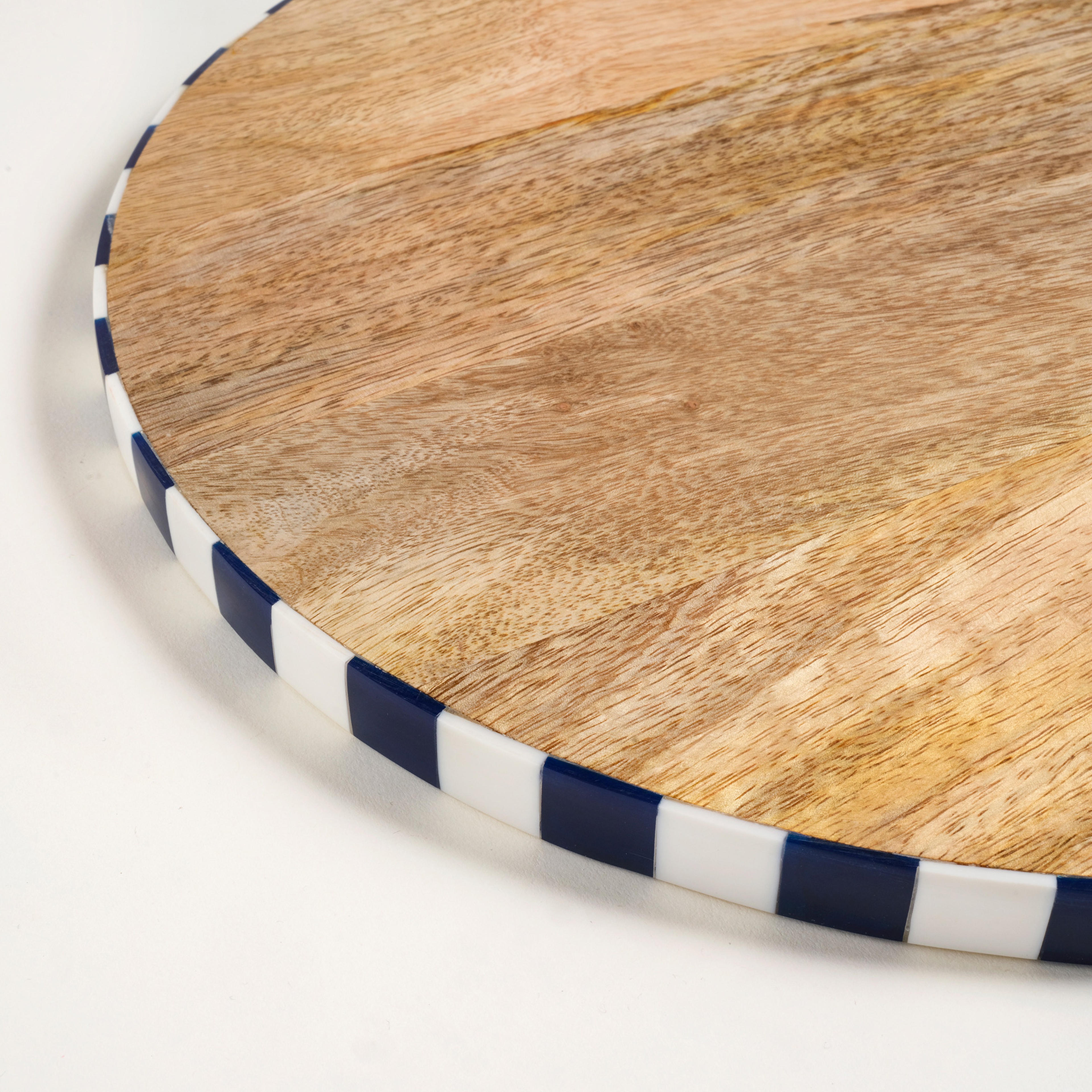 Nohar Mango Ağacı Sunum Tahtası 39x32x1 Cm Mavi