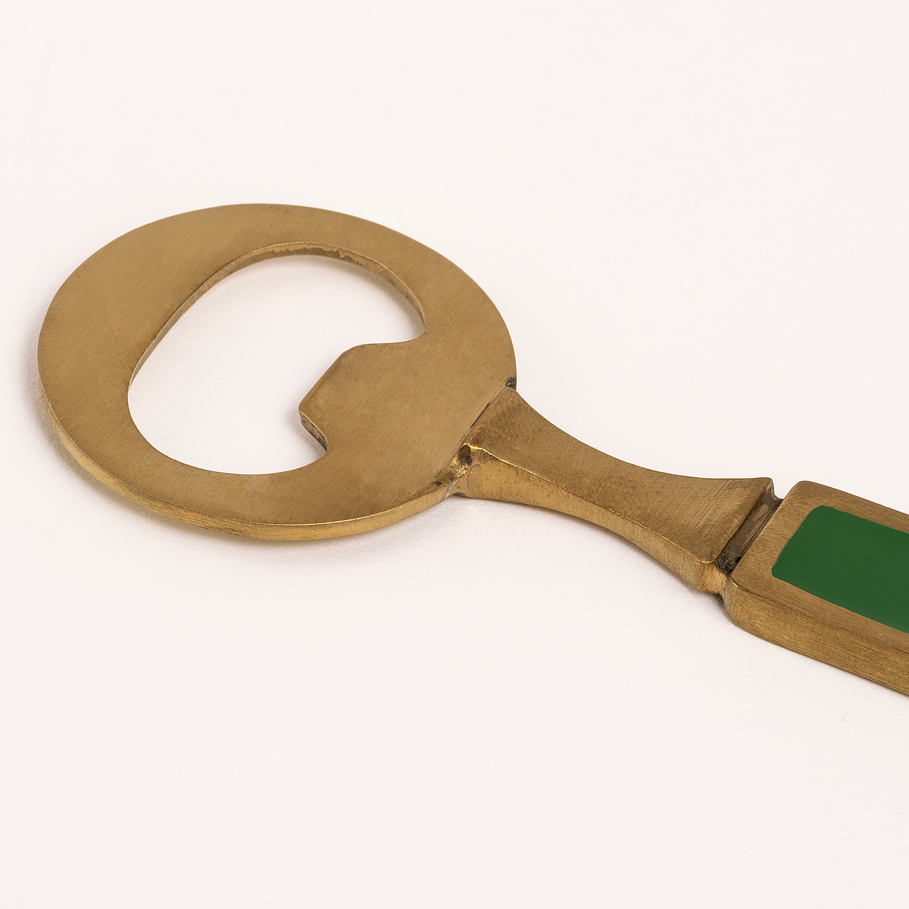 Rampur Çelik - Pirinç Dekoratif Obje 3x16x1 Cm Altın-yeşil