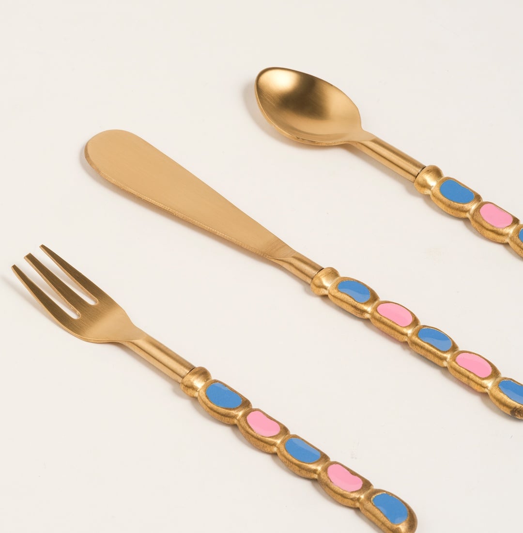 Rampur Çelik - Pirinç Çkb Seti 2x17x1 Cm Pembe - Mavi