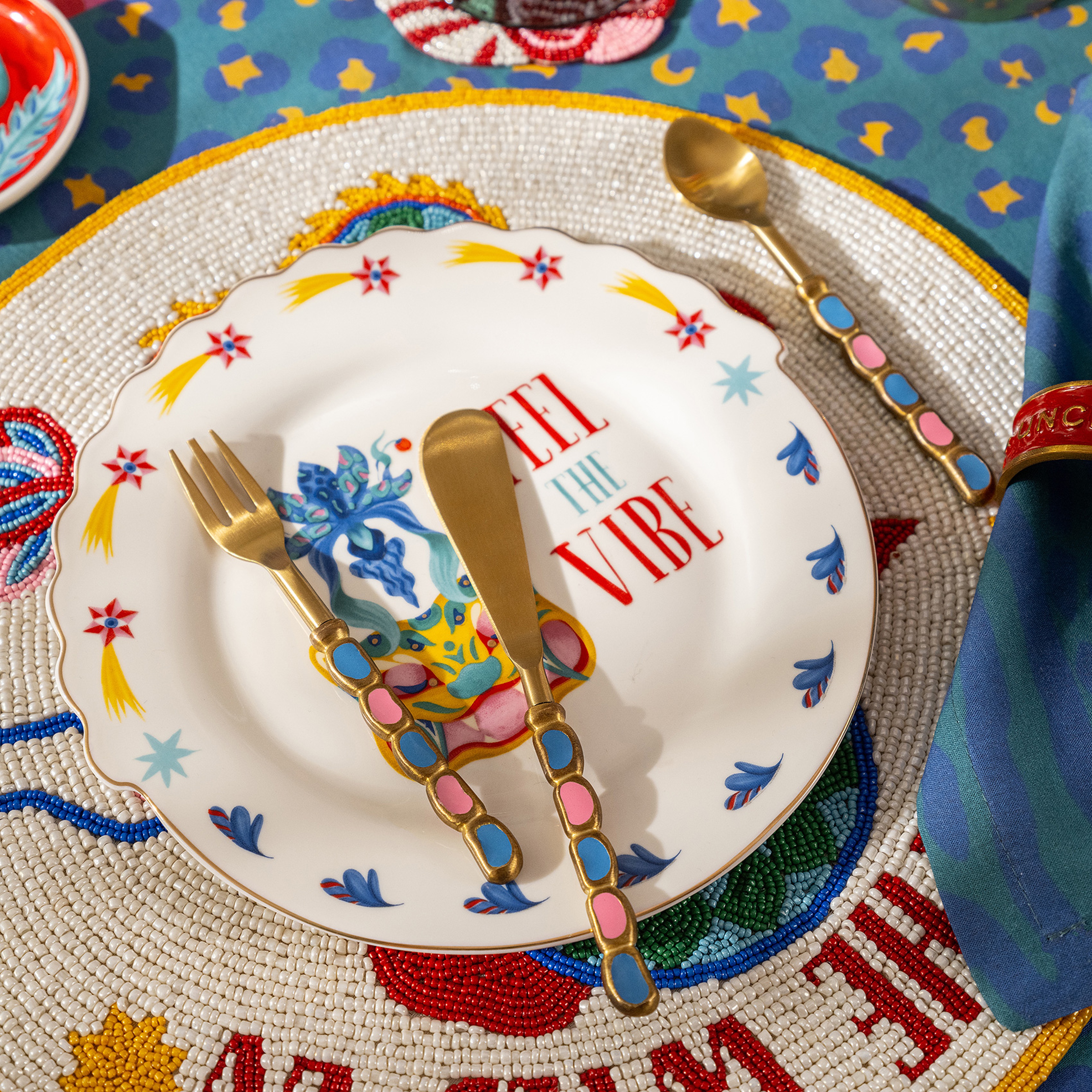 Rampur Çelik - Pirinç Çkb Seti 2x17x1 Cm Pembe - Mavi