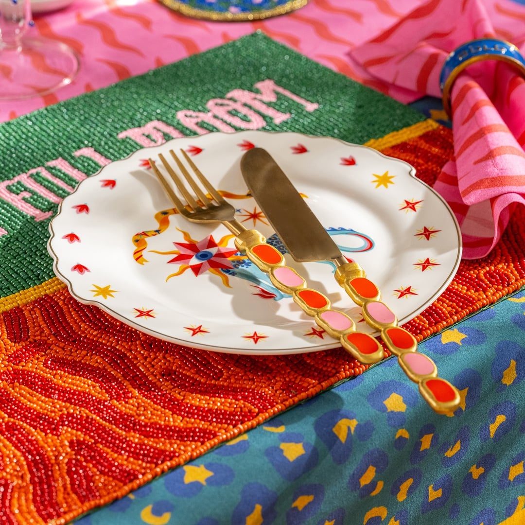 Rampur Çelik - Pirinç Çkb Seti 4x23x2 Cm Kırmızı - Pembe