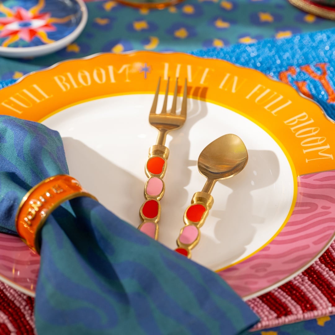 Rampur Çelik - Pirinç Çkb Seti 2x15x0.3 Cm Kırmızı - Pembe