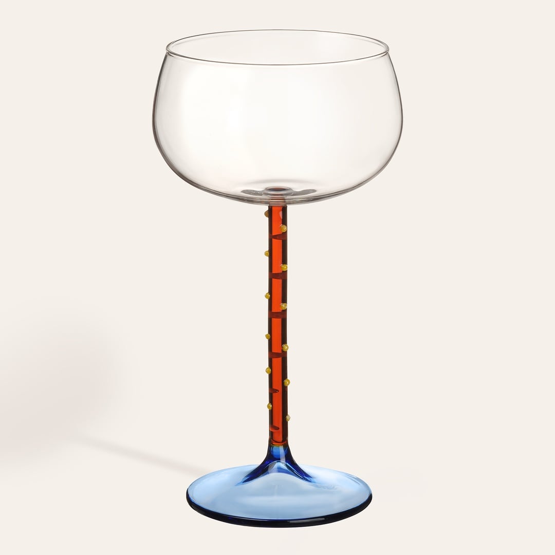 Henan Borosilikat Cam Kadeh 370 Ml Şeffaf - Mavi