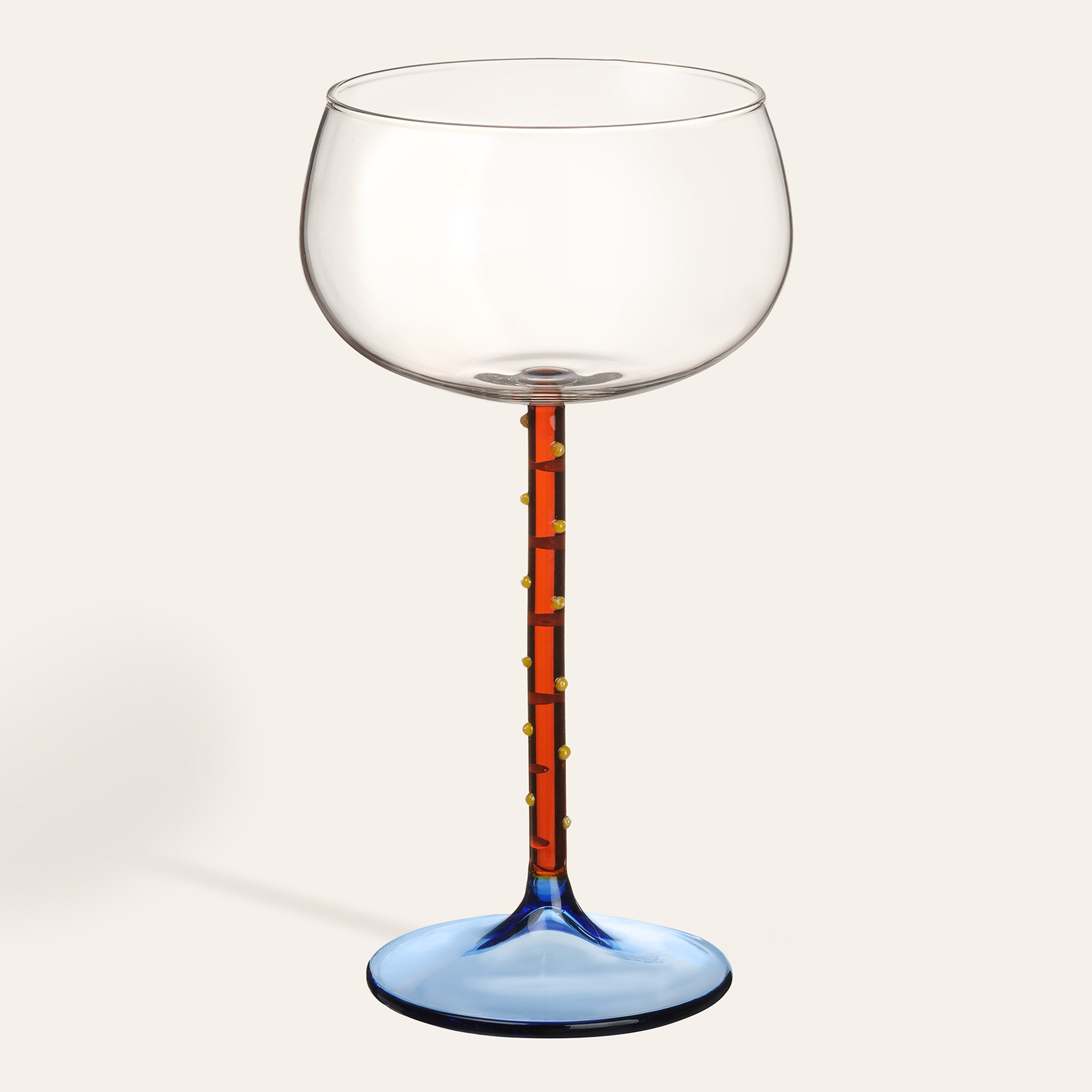 Henan Borosilikat Cam Kadeh 370 Ml Şeffaf - Mavi