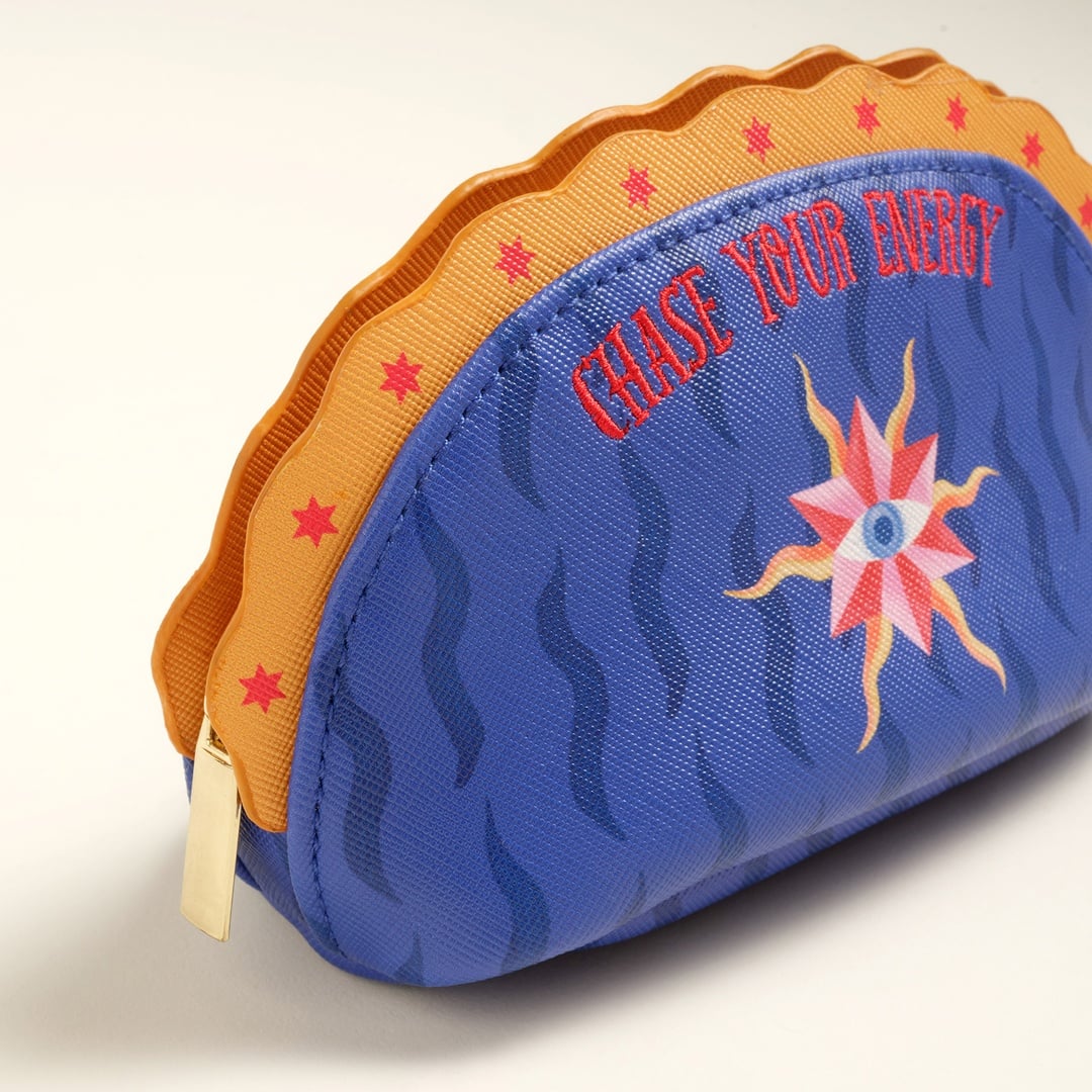 Meılın Pvc Makyaj Çantası 17.5x7x10 Cm Koyu Mavi