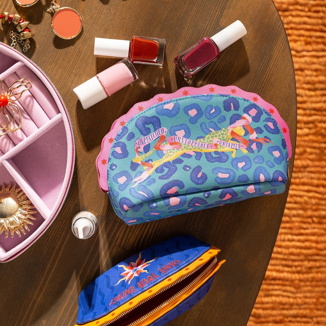 Meılın Pvc Makyaj Çantası 20.5x7x12 Cm Koyu Yeşil