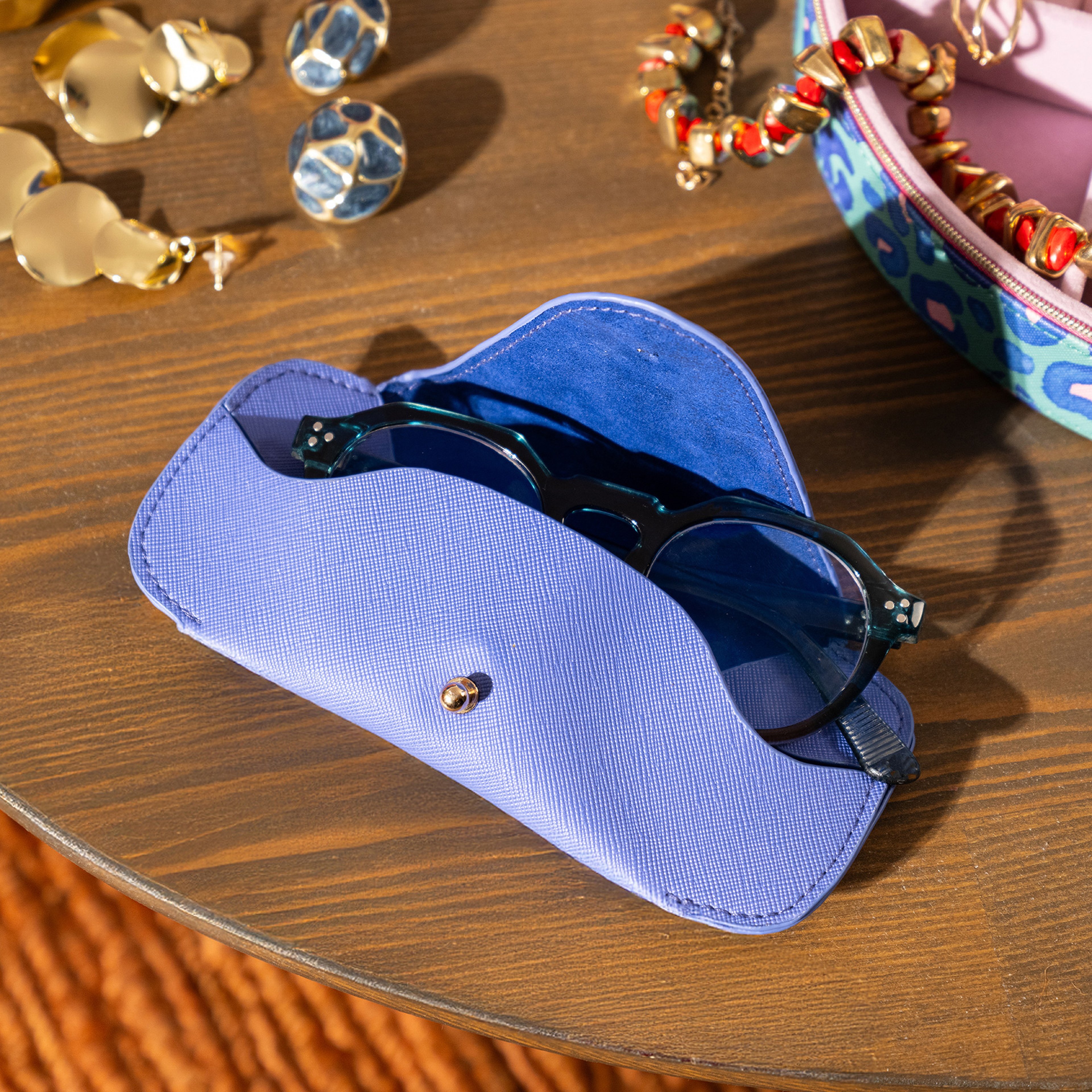 Meılın Pvc Gözlük Kutusu 7.5x7.5x16.5 Cm Koyu Yeşil