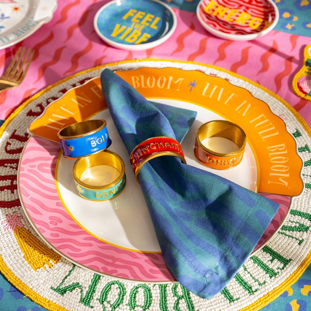 Nilüfer Dijital Baskılı Pamuk Peçete Seti 25x25 Cm Renkli