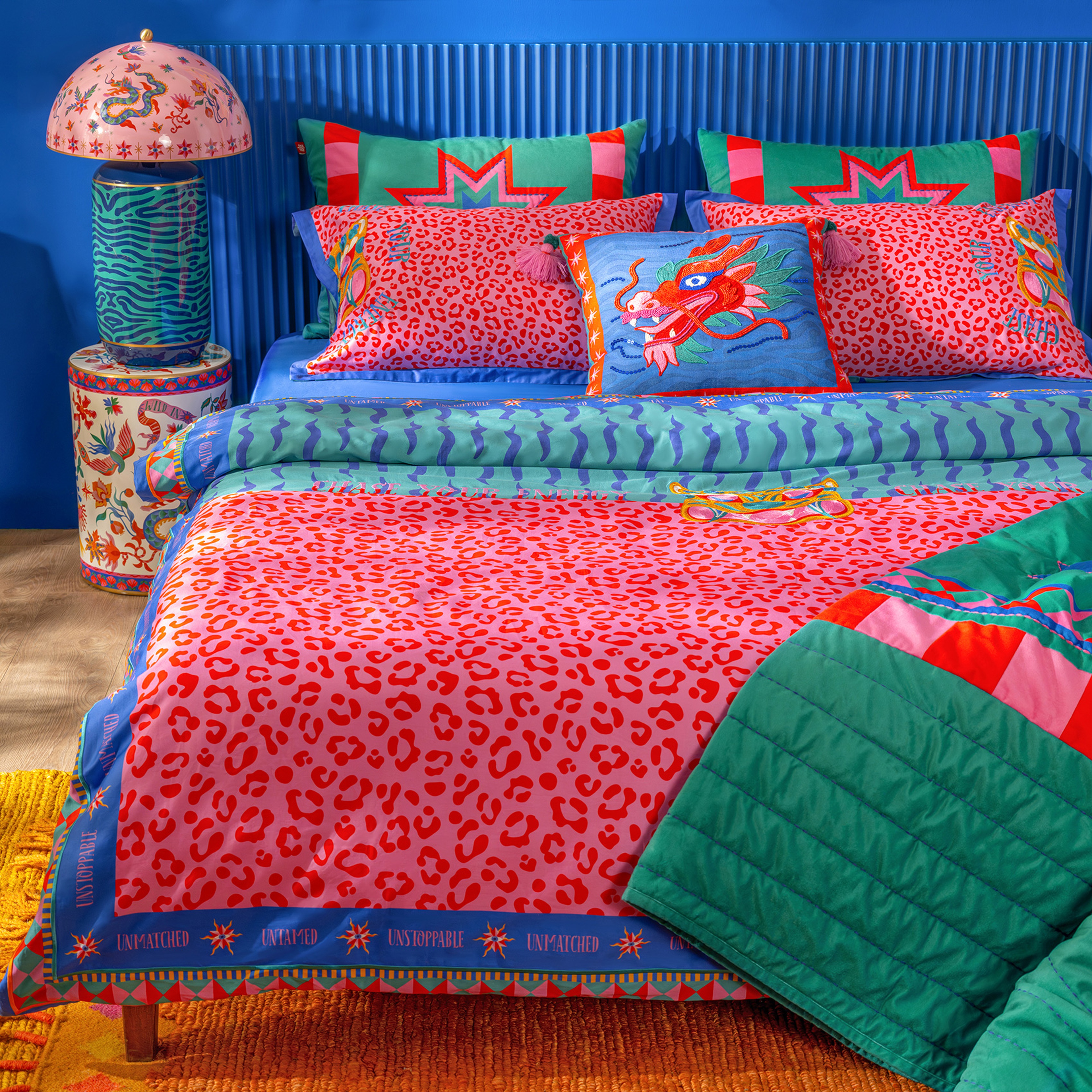 Lahor 300 Tc Pamuk Saten Nevresim Seti 260x220 Cm Yeşil