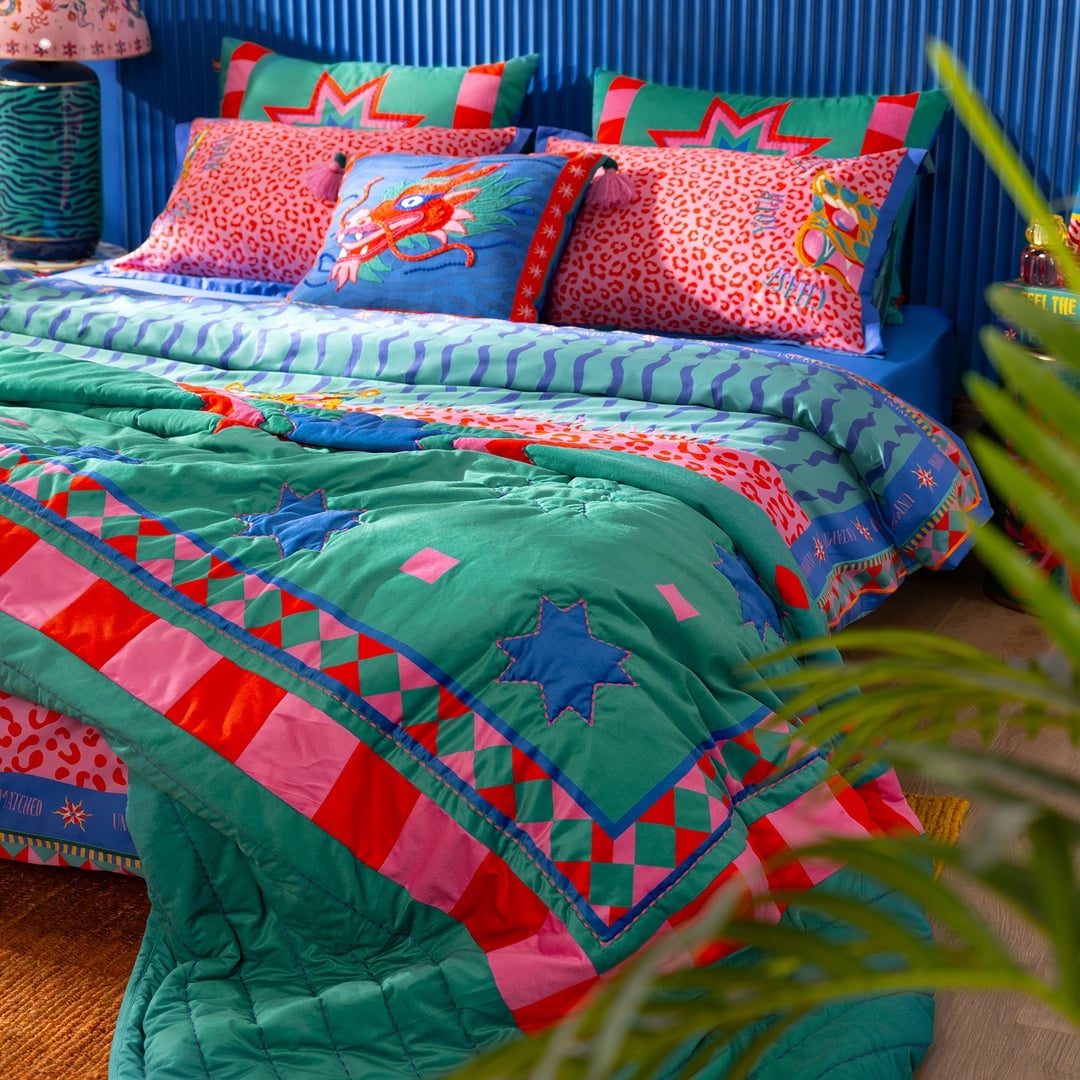 Hansı Kapitoneli Yatak Örtüsü Seti 240x260 Cm Yeşil