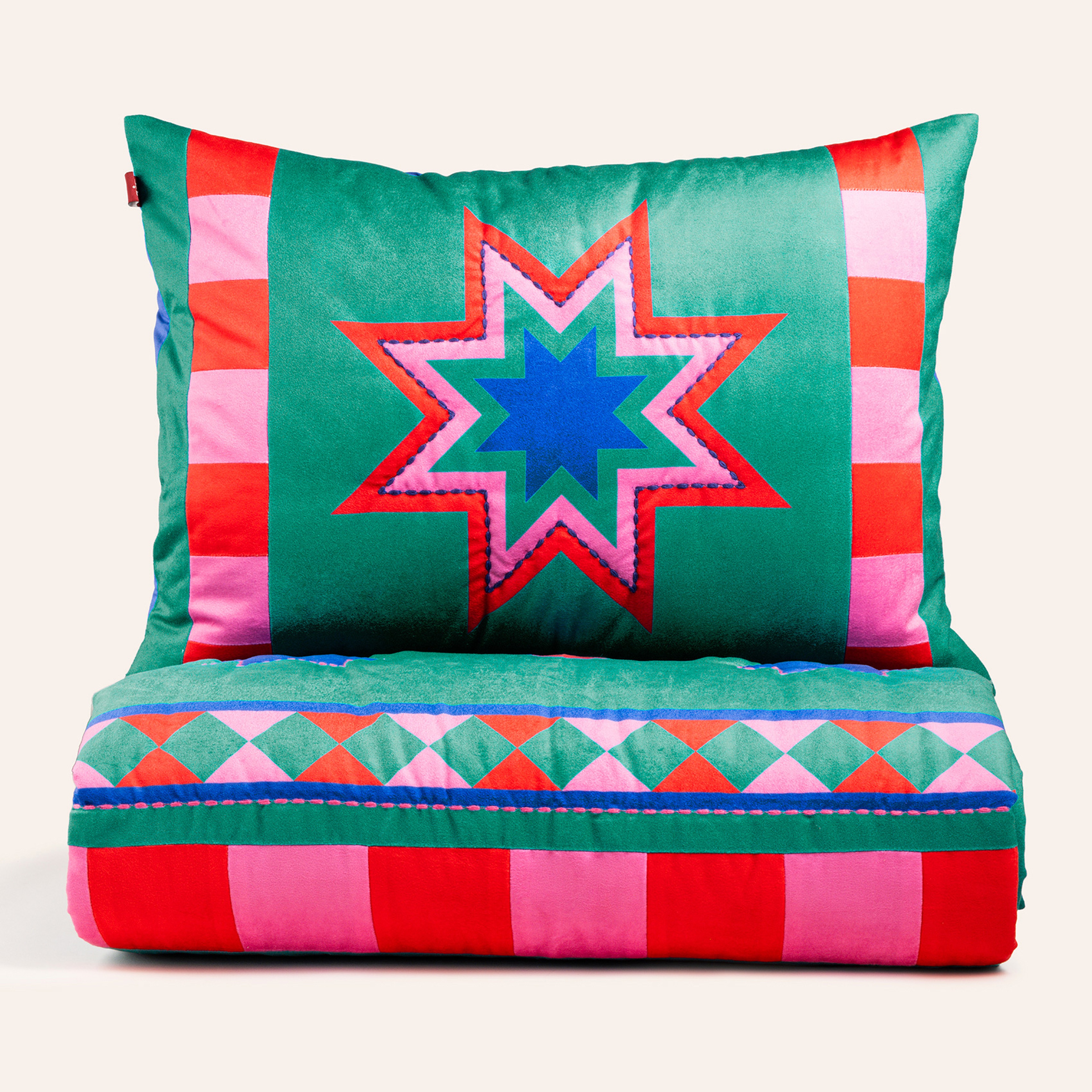 Hansı Kapitoneli Kıng Sıze Yatak Örtüsü Seti 260x280 Cm Yeşil