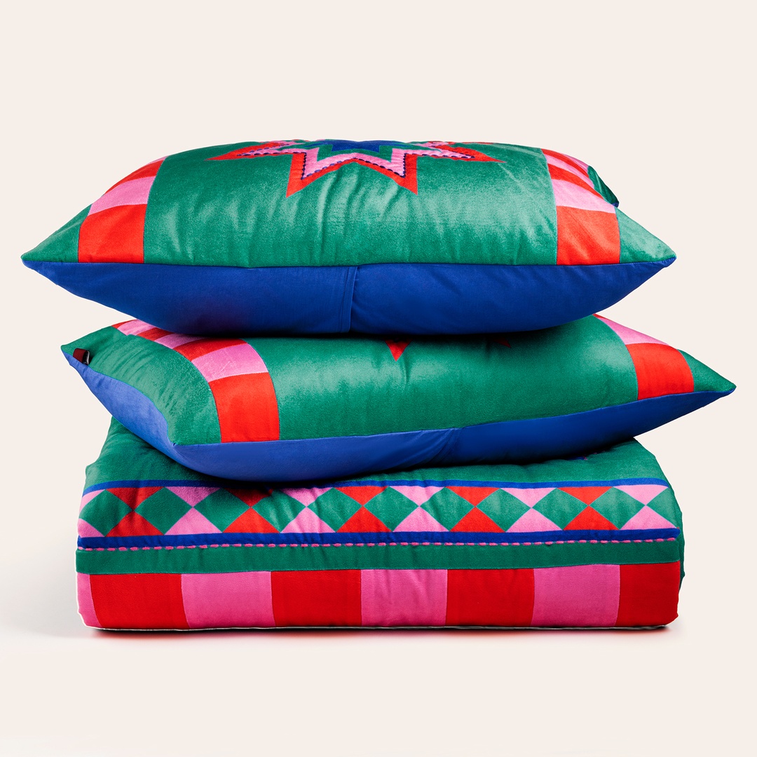 Hansı Yeşil Kıng Sıze Yatak Örtüsü Seti