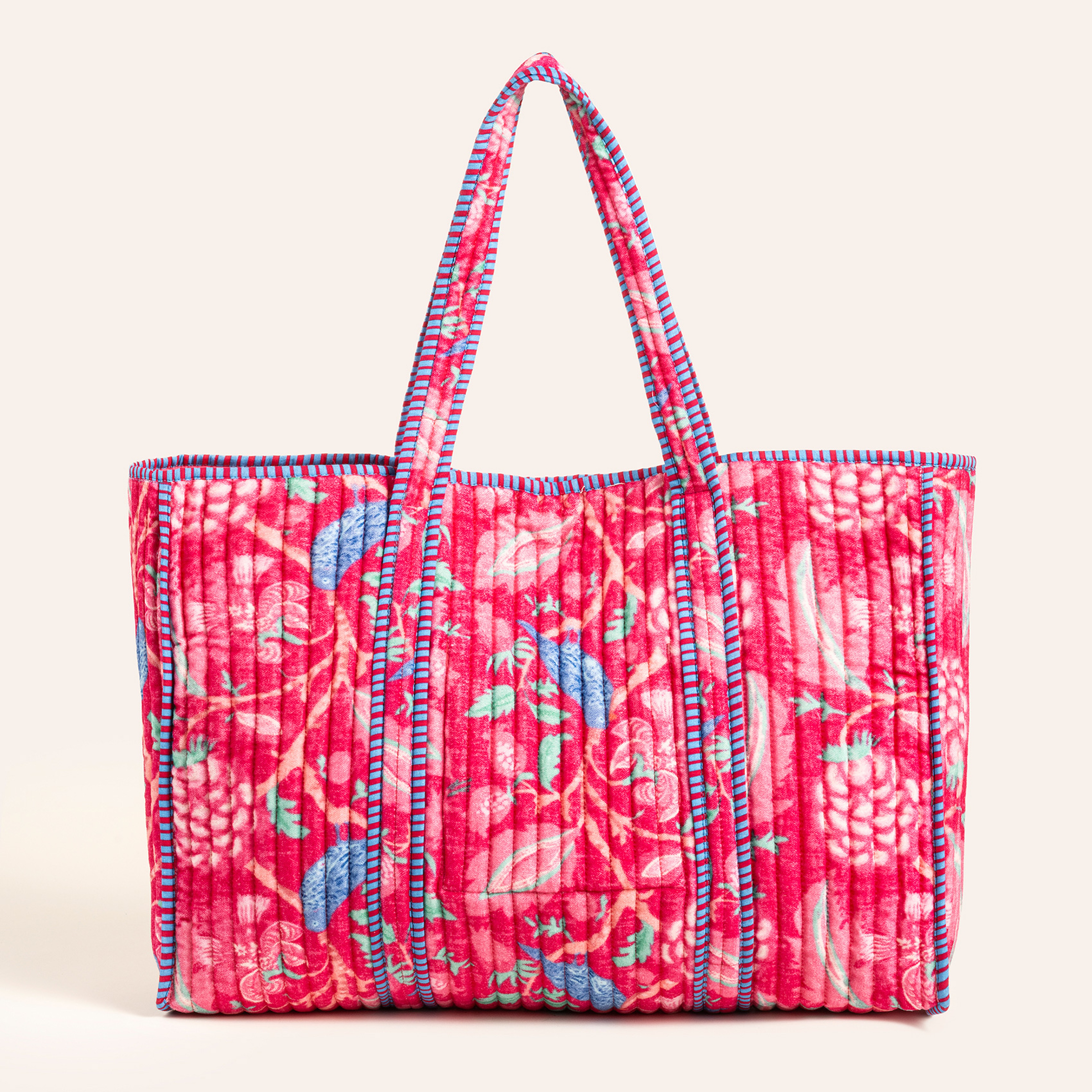 Rajpath Baskılı Pamuk Çanta - Kırmızı