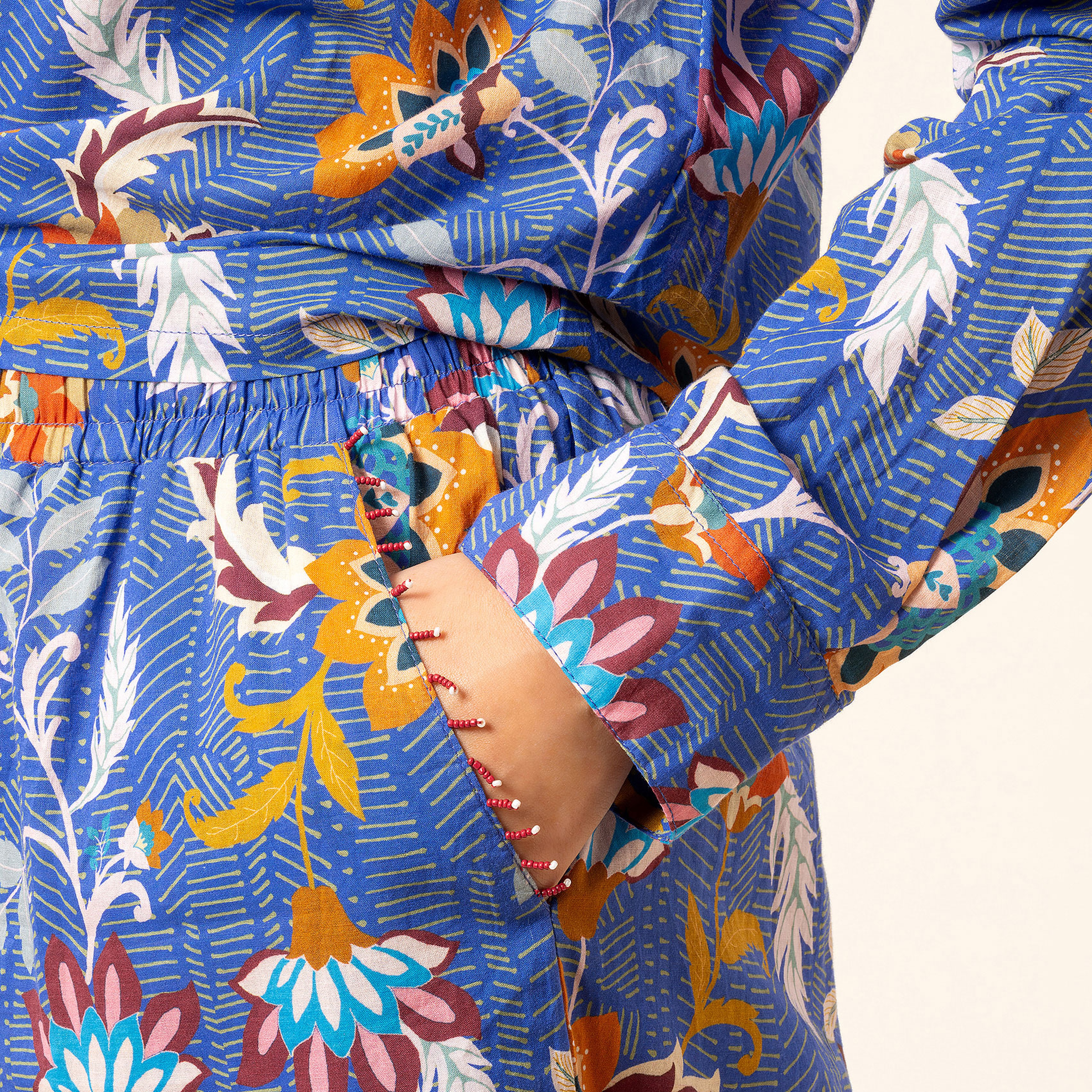 Rajpath Baskılı Pantolon - Koyu Mavi