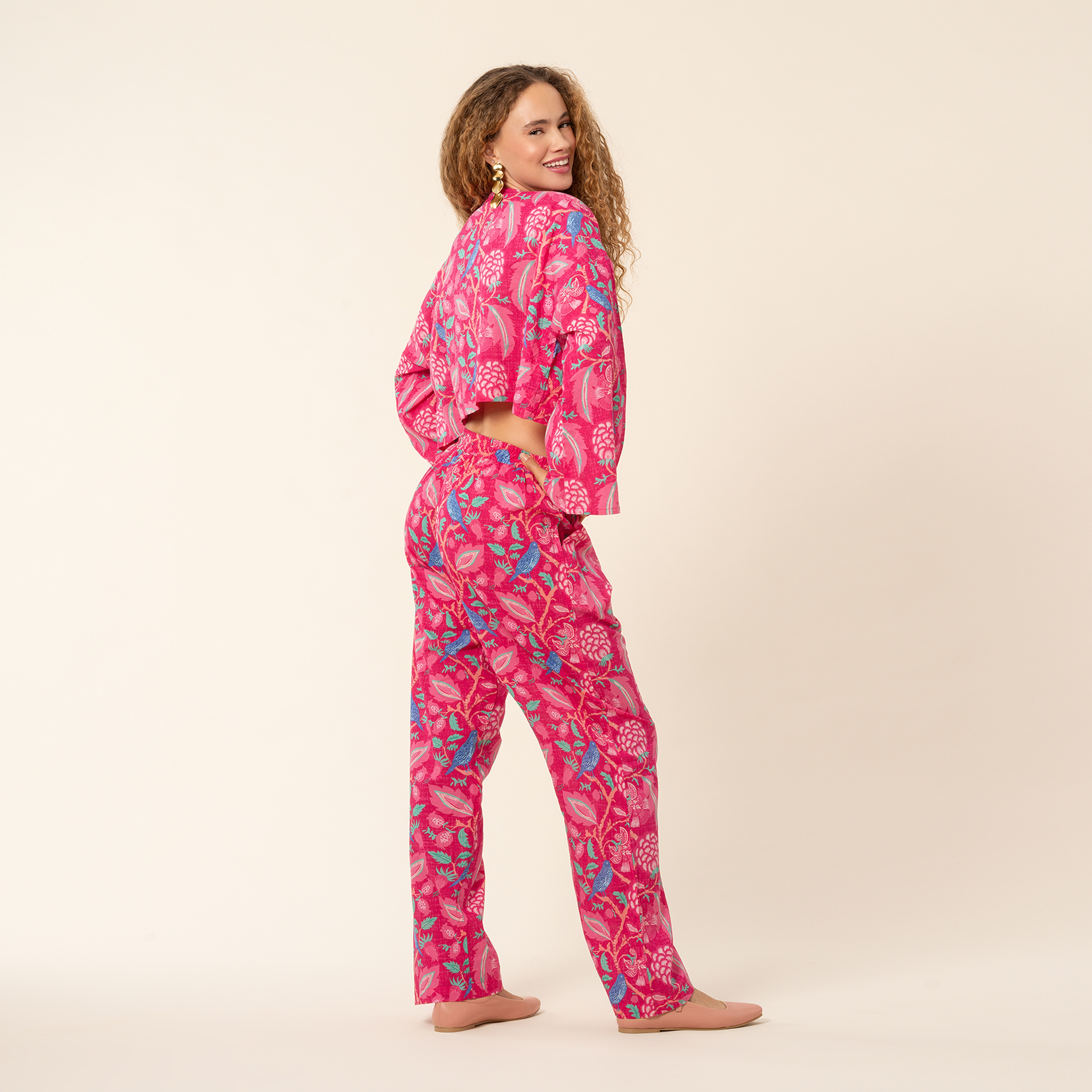 Rajpath Baskılı Gömlek - Kırmızı