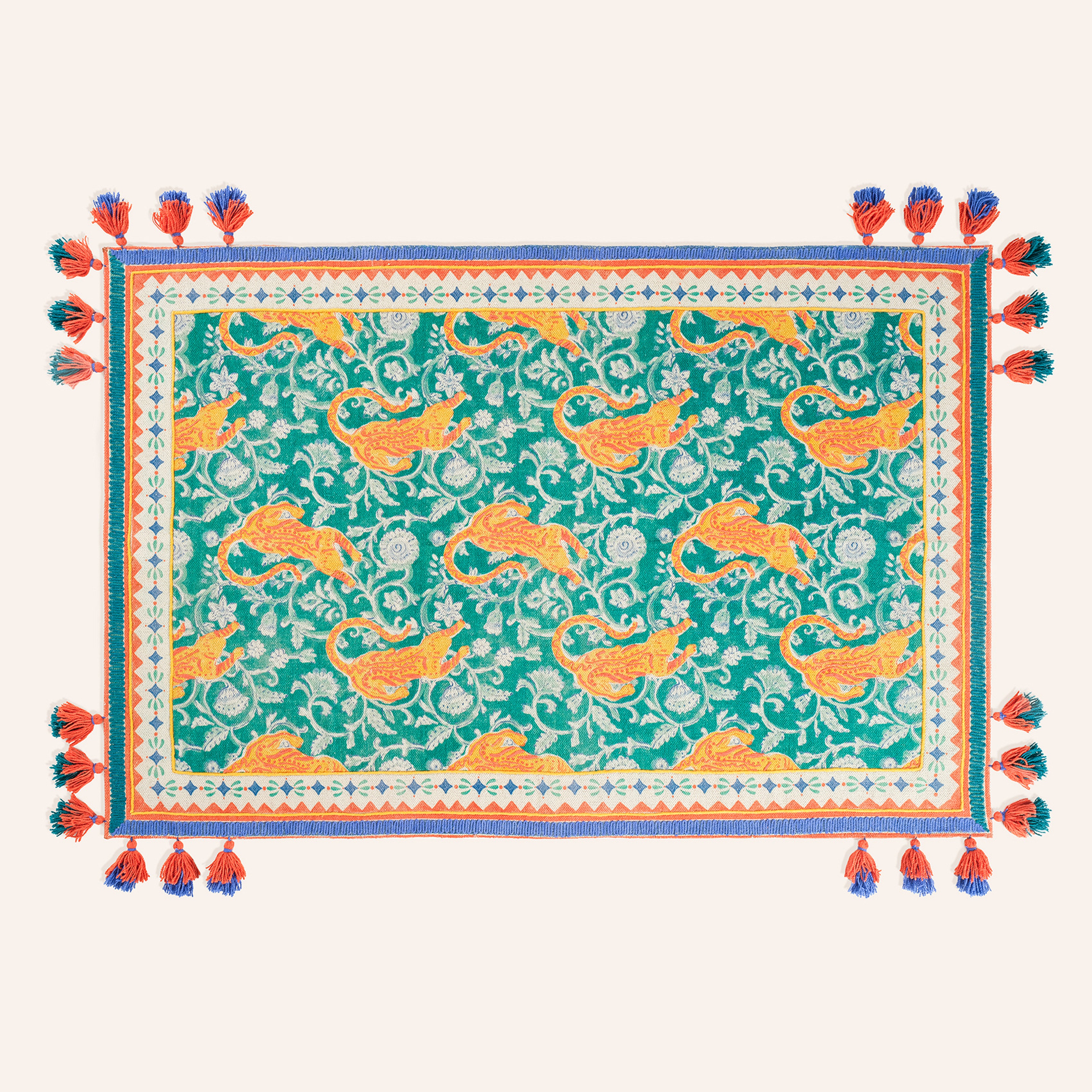 Rajna Pamuk Kilim 80x150 Cm Yeşil