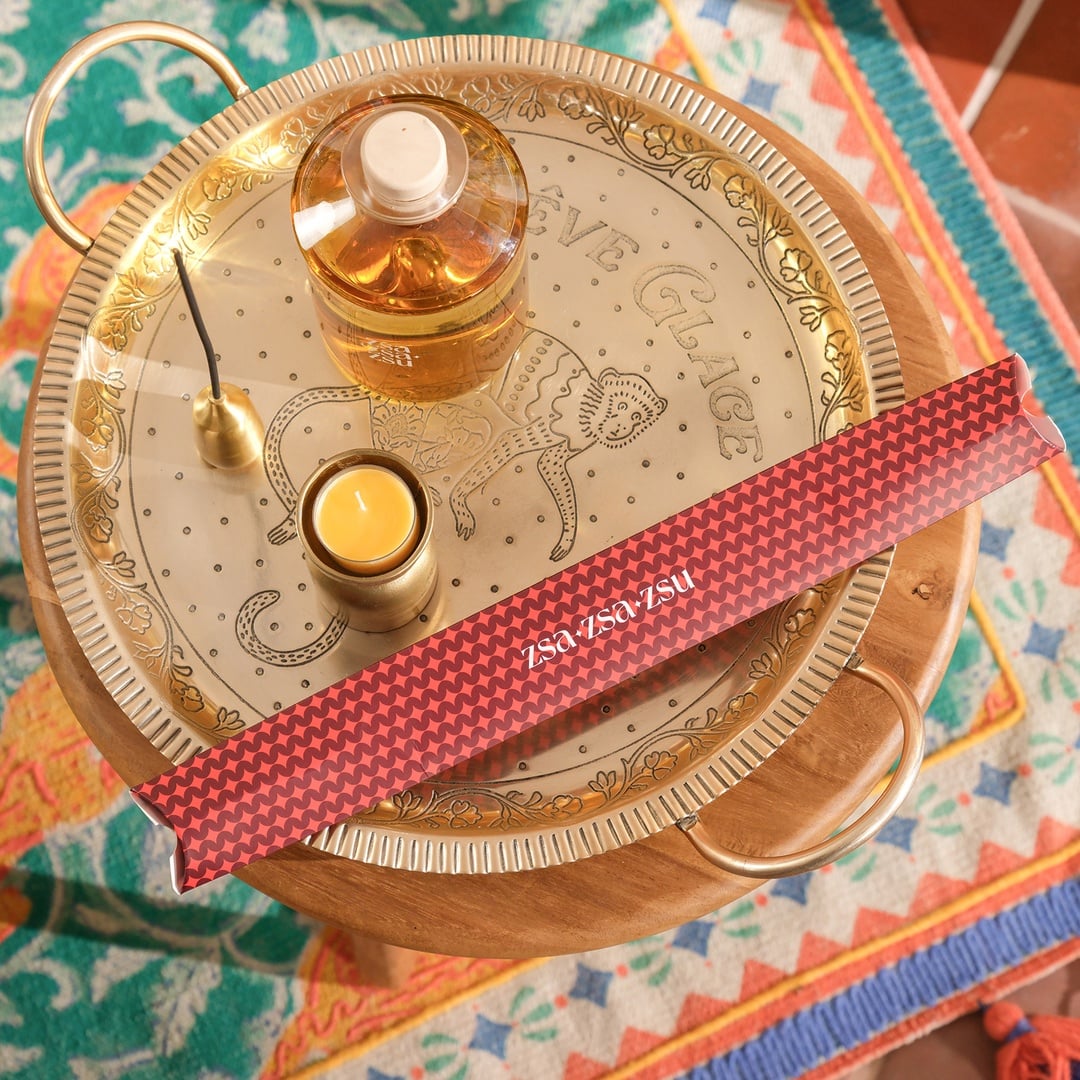 Nanpur Metal Dekoratif Tepsi 43x36x7 Cm Altın