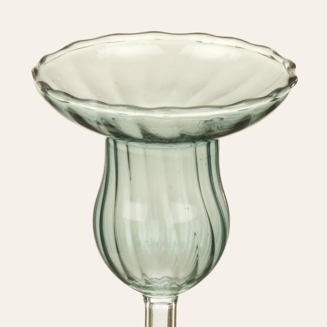 Henan Borosilikat Cam Şamdan 12 Cm Yeşil