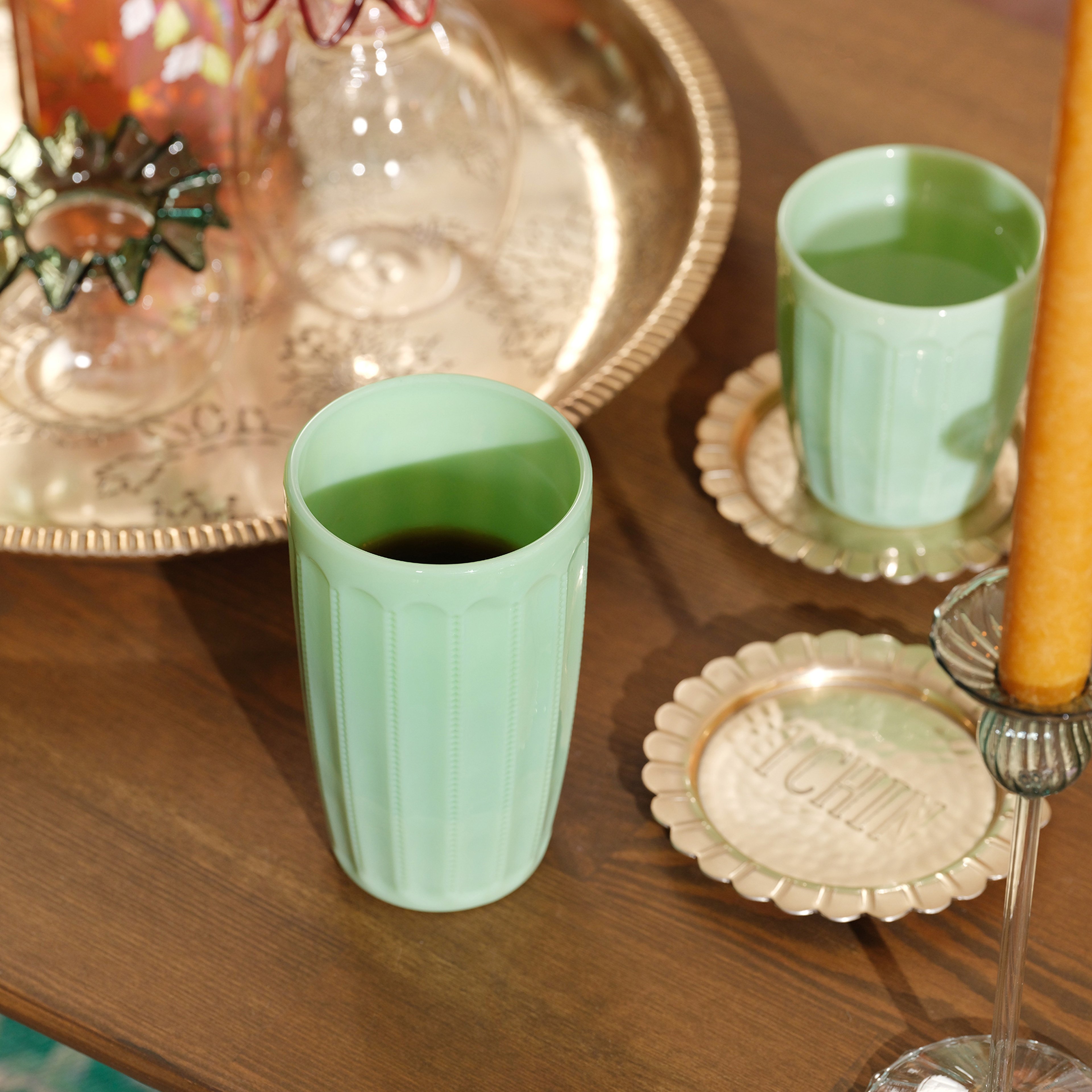 Henan Cam Meşrubat Bardağı 350 Ml Yeşil